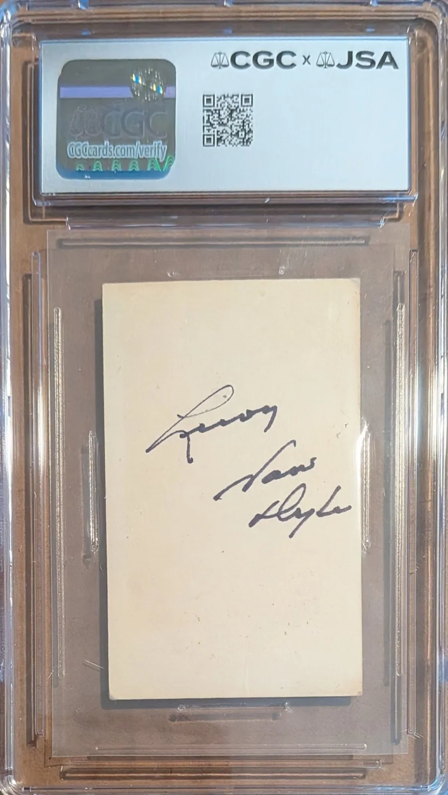 Leroy Van Dyke Signed 1964 Dutch Gum Trading Card Autographed JSA CGC Slab, изображение 2