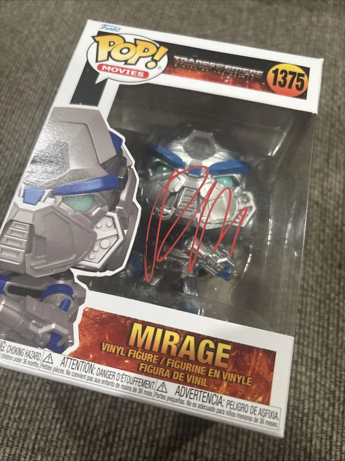 Pete Davidson Signed Autographed Funko Pop #1375 Mirage Transformers Rise Auto, image 2