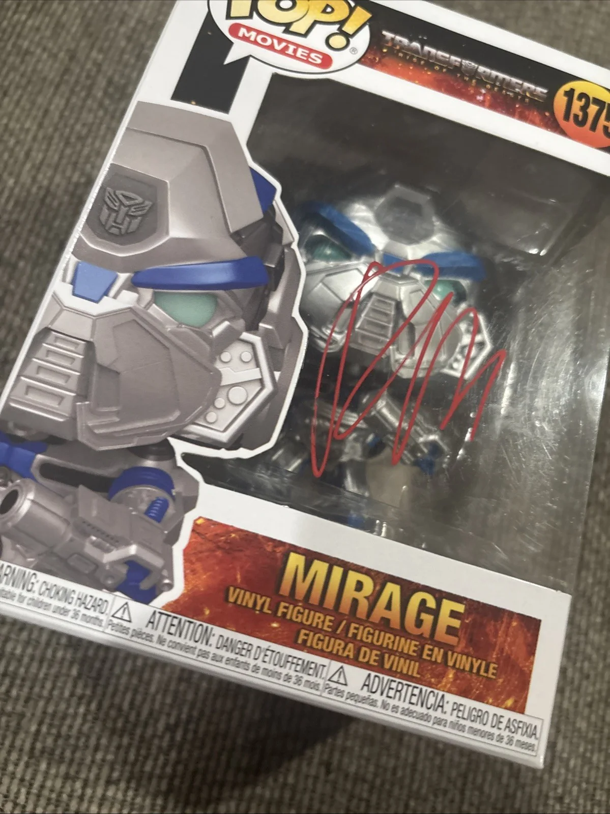 Pete Davidson Signed Autographed Funko Pop #1375 Mirage Transformers Rise Auto, image 3