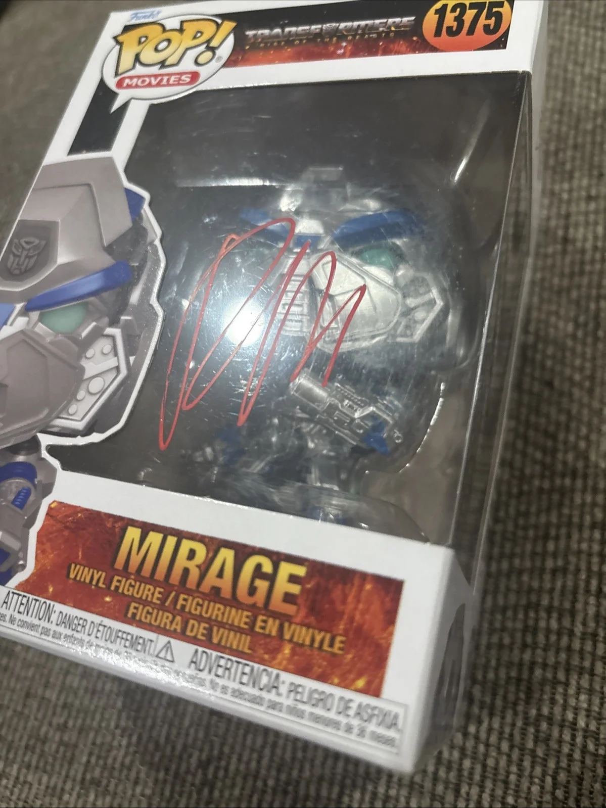 Pete Davidson Signed Autographed Funko Pop #1375 Mirage Transformers Rise Auto, image 4