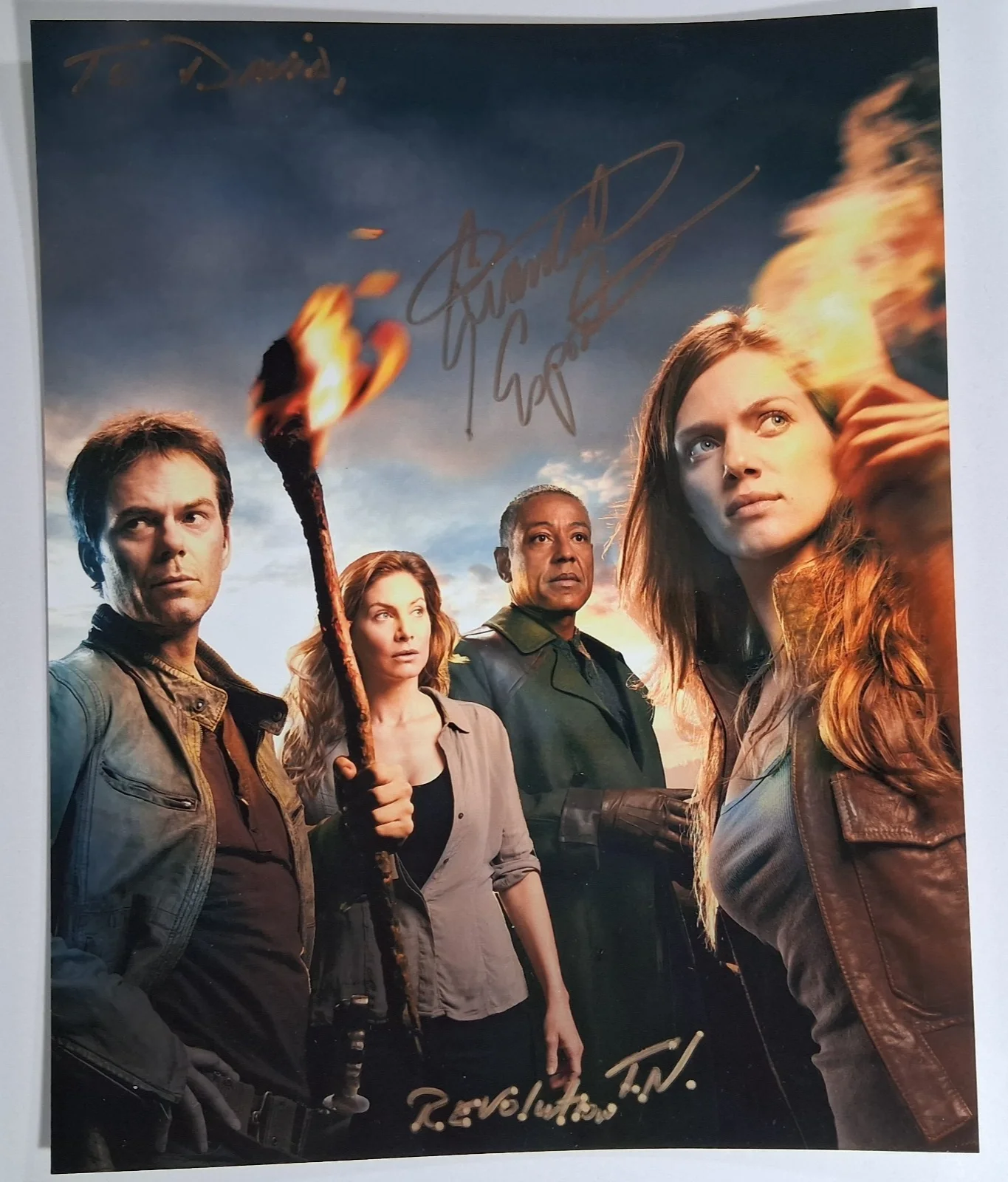 Giancarlo Esposito — Giancarlo Esposito Signed 8x10 Metallic Photo –Revolution TV Personalized David, image 4