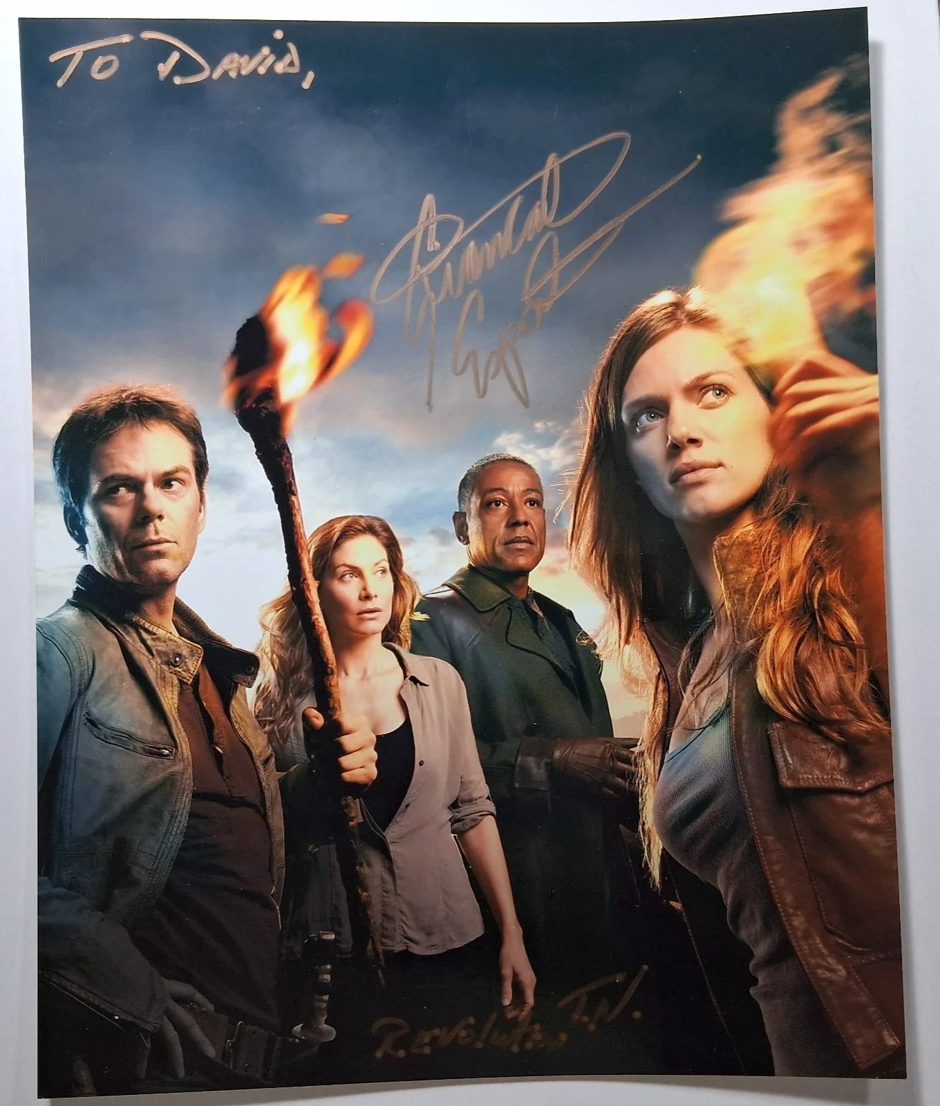 Giancarlo Esposito — Giancarlo Esposito Signed 8x10 Metallic Photo –Revolution TV Personalized David, image 5