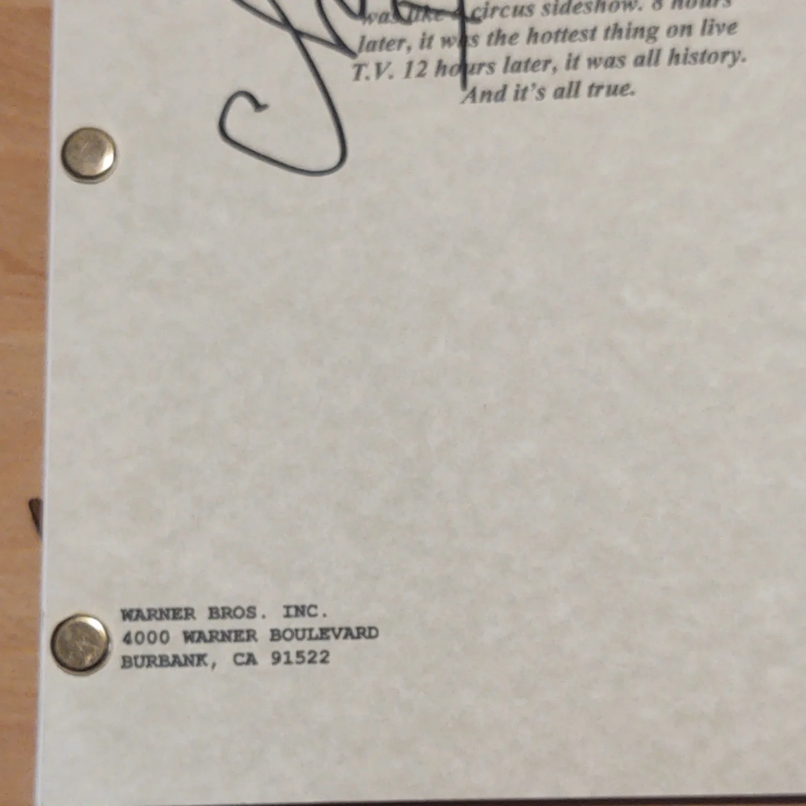 Warner Bros. Dog Day Afternoon Original Signed Script Final 9/22/1973, image 3
