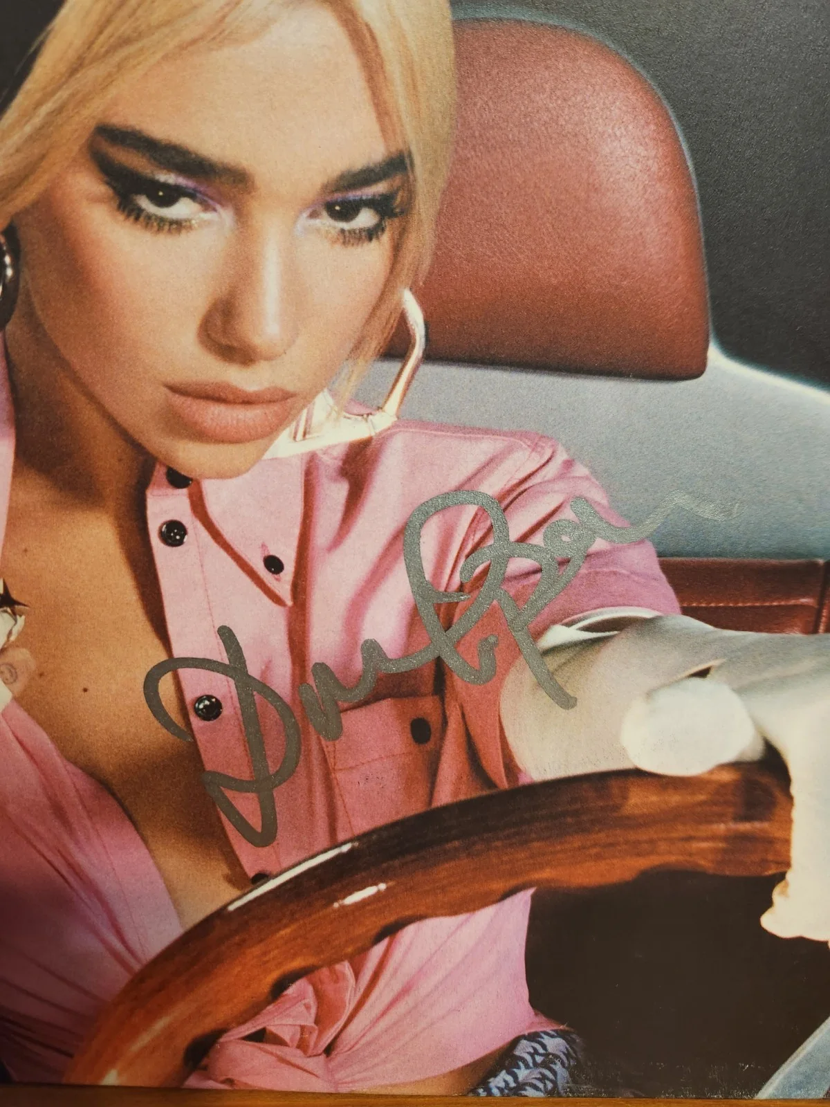 DUA LIPA SIGNED FUTURE NOSTALGIA VINYL LOOK READ LP BECKETT BAS COA NOT INSERT, image 3