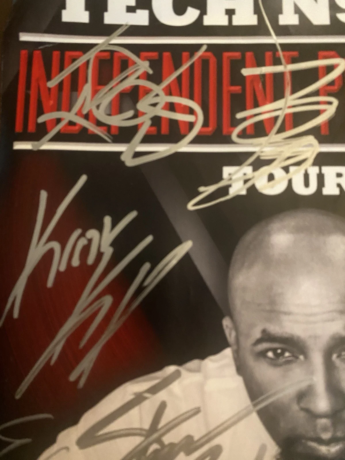 Tech N9ne signed Autographed Atlanta Show Poster With All Performers 11x17 Rare, image 2