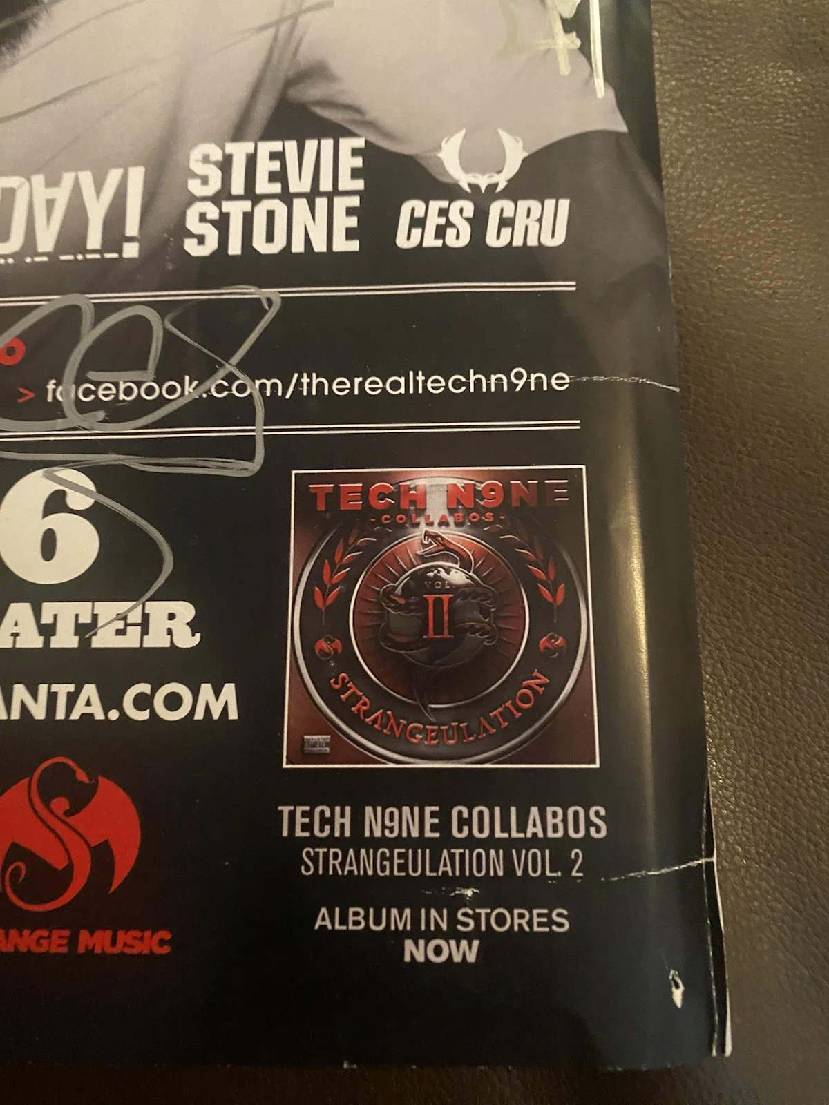 Tech N9ne signed Autographed Atlanta Show Poster With All Performers 11x17 Rare, image 4