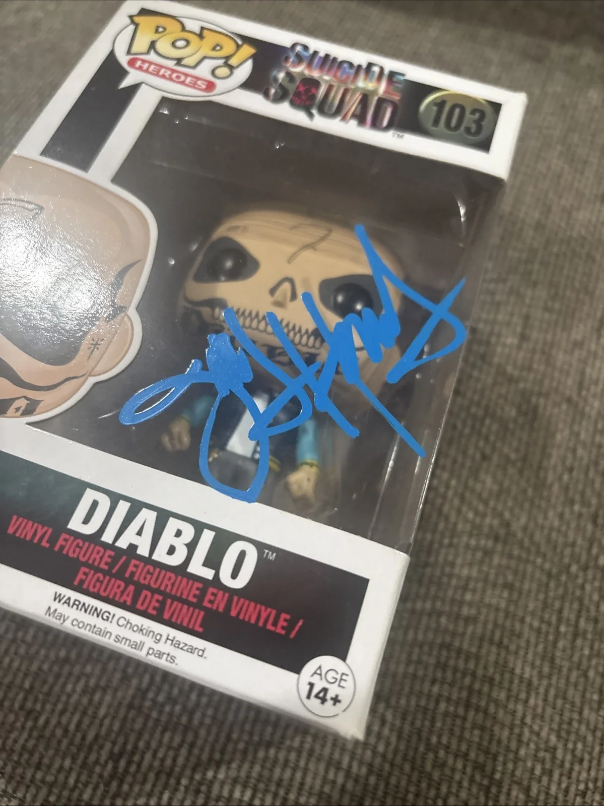 jay hernandez — Jay Hernandez Signed Suicide Squad Diablo Funko Pop #103 Autograph DC Protector, image 2