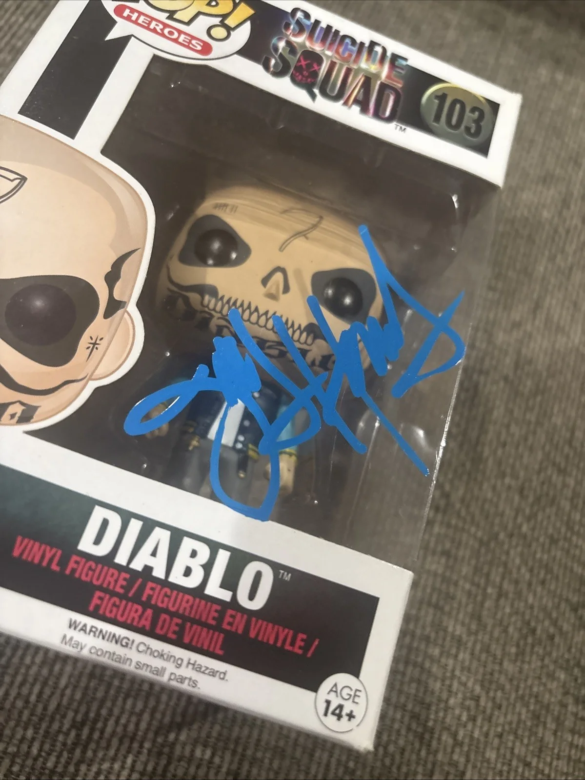 jay hernandez — Jay Hernandez Signed Suicide Squad Diablo Funko Pop #103 Autograph DC Protector, image 3