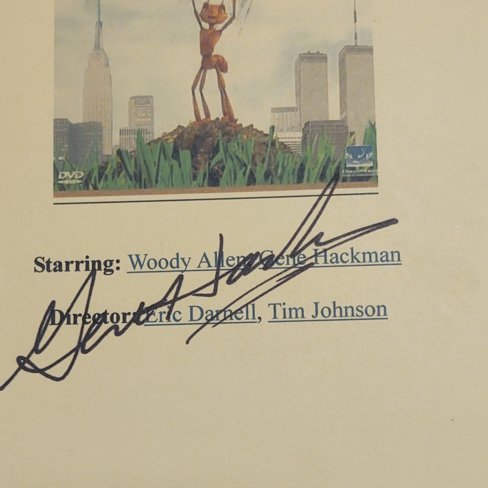 Antz Original Movie Script Signed by Gene Hackman, image 2