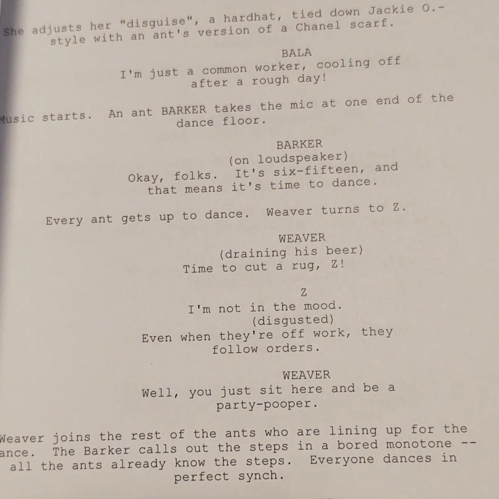 Antz Original Movie Script Signed by Gene Hackman, image 4