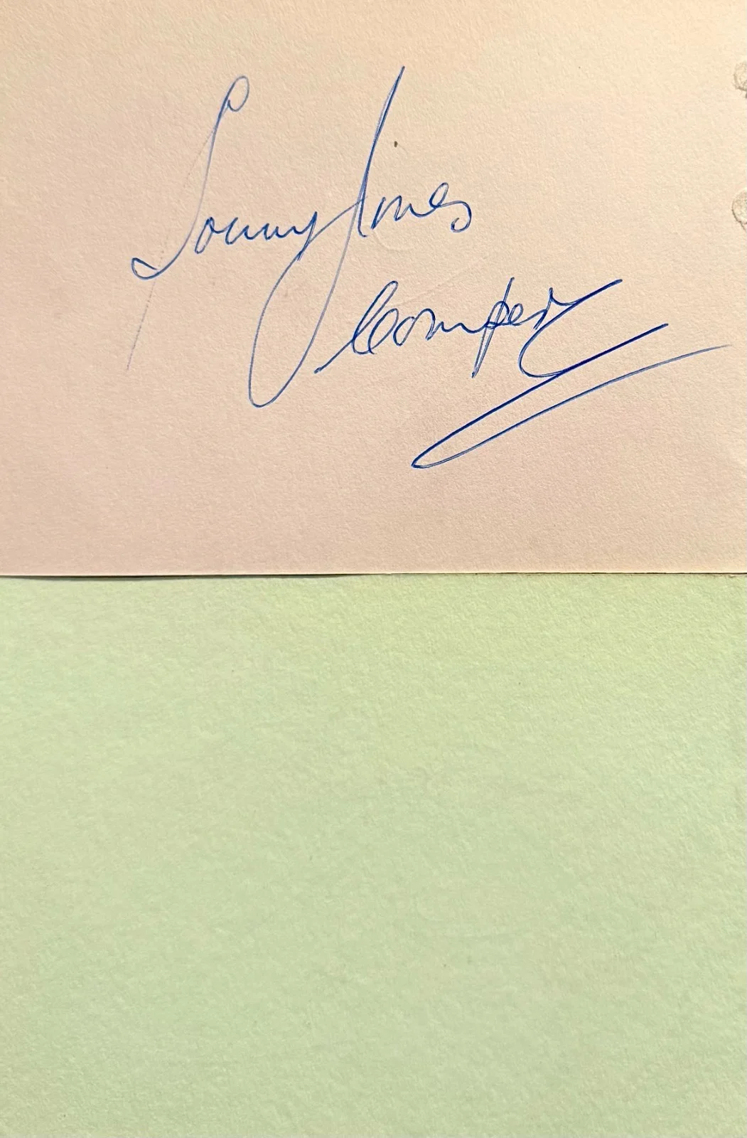 Ted Ray, Emile Ford plus 1 — TED RAY & EMILE FORD Plus 1 Signed Autographed 4x5 ALBUM PAGES Comedian SINGER, image 2