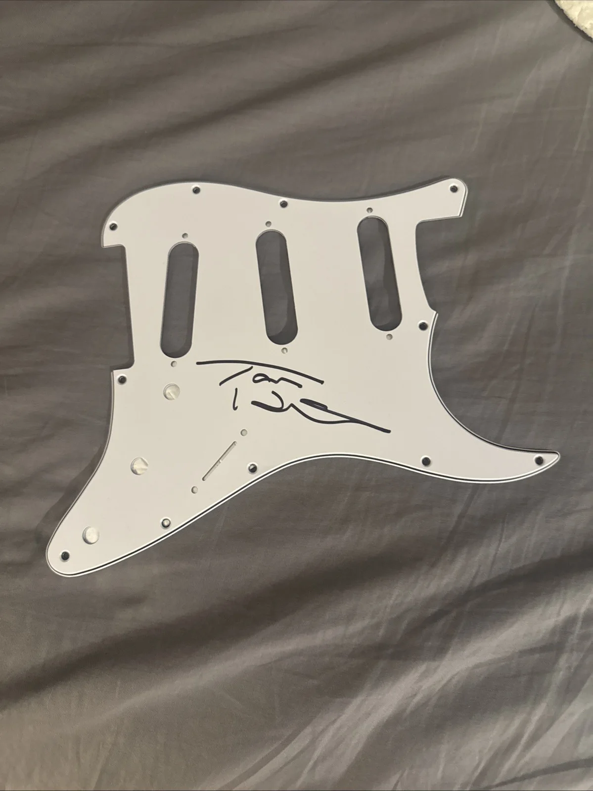 Tom Hamilton AEROSMITH Signed Autographed Pick Guard Proof Of Pick With Tom, image 2