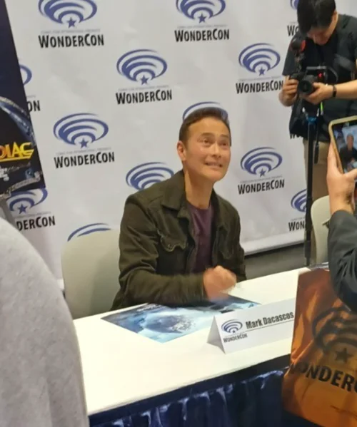 Famke Janssen, Mark Dacascos, Madison Iseman, Nick Stahl — Knights of the Zodiac Cast Signed Poster WonderCon 2023 Janssen Dacascos Iseman, изображение 3