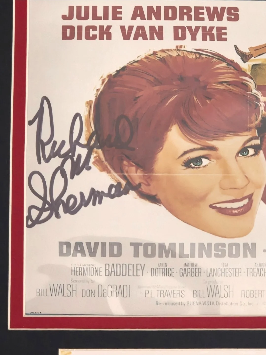 Dick Van Dyke, Juila Andrews, Richard Sherman — Julie Andrews, Van Dyke & Sherman " Mary Poppins " Signed Display JSA/BAS Cert, изображение 4