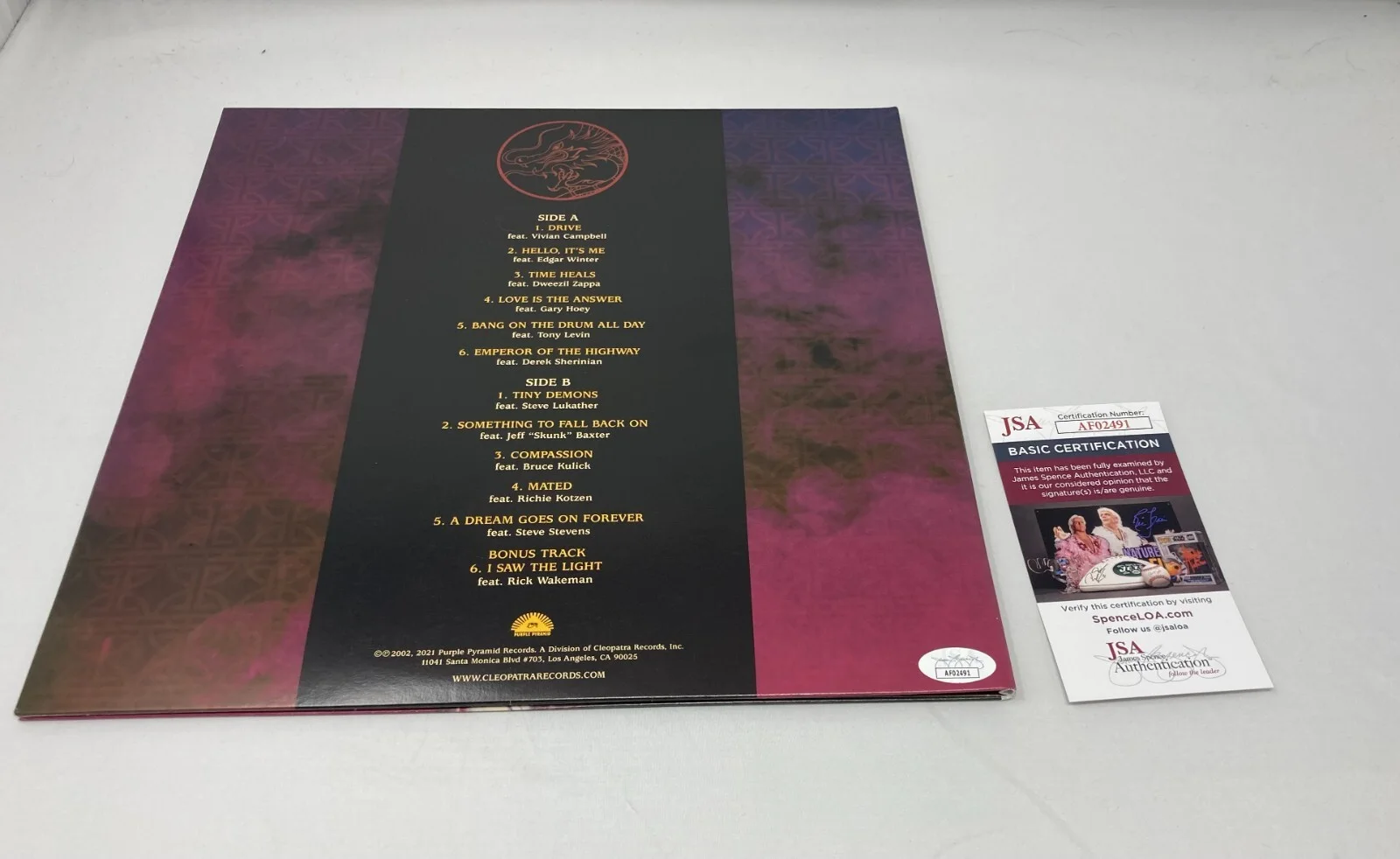 Todd Rundgren signed & Friends Album JSA COA, image 2