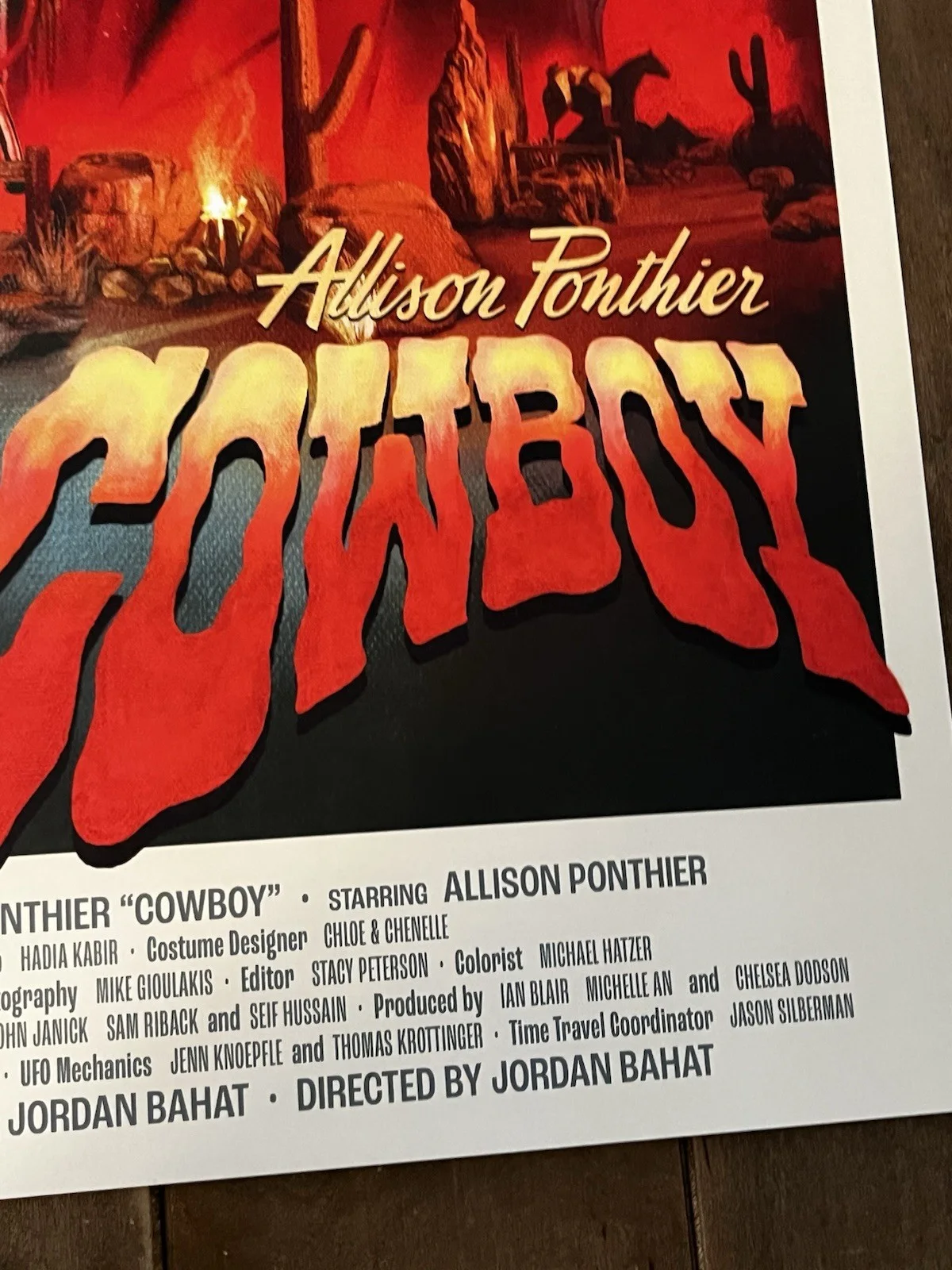 RARE Allison Ponthier 2021 Concert Poster “cowboy” Autographed Signed 18x24, изображение 5