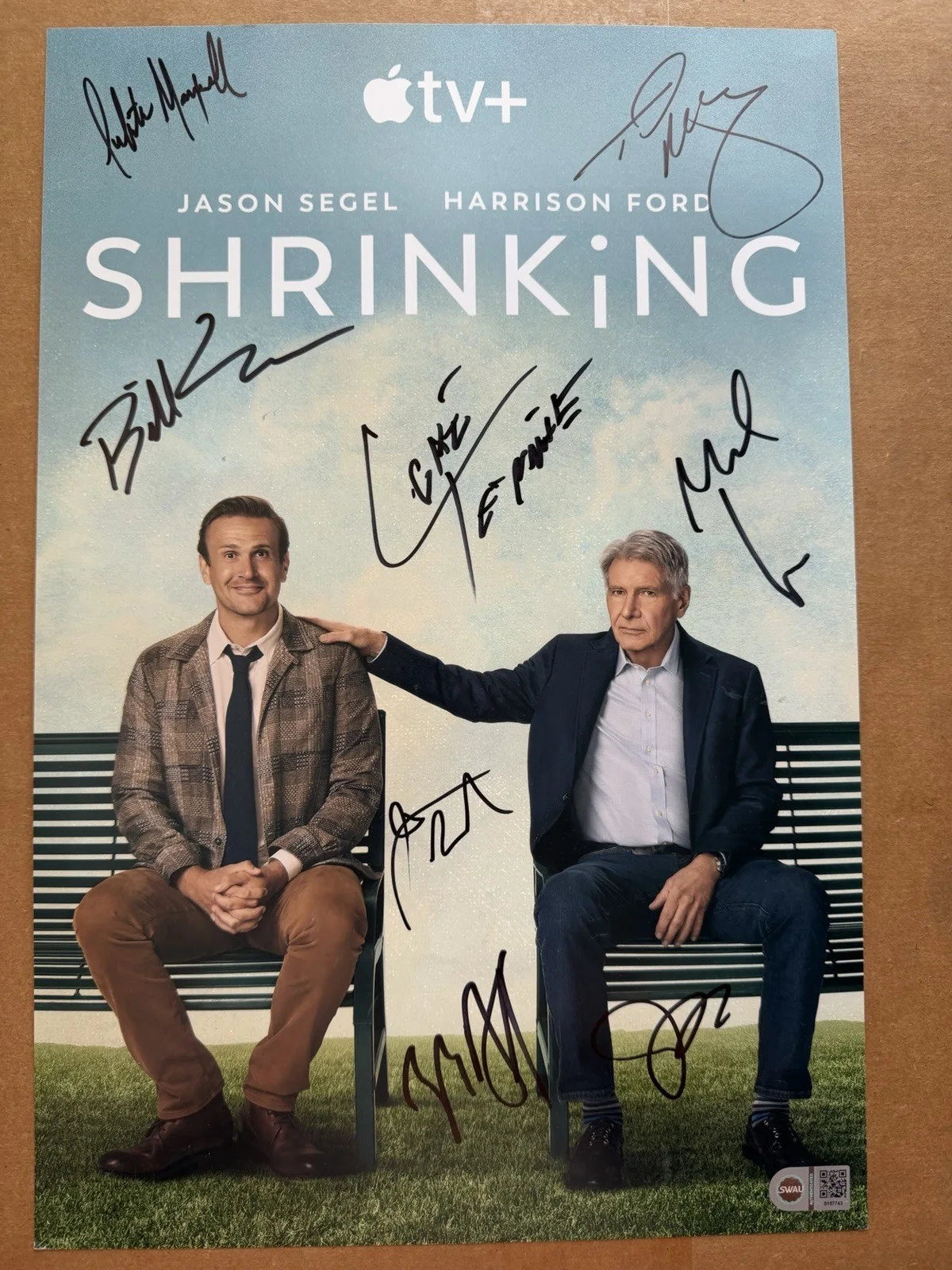 8 Signed Shrinking Jason Segel Jessica Williams Michael Urie Autograph SWAU COA, изображение 2
