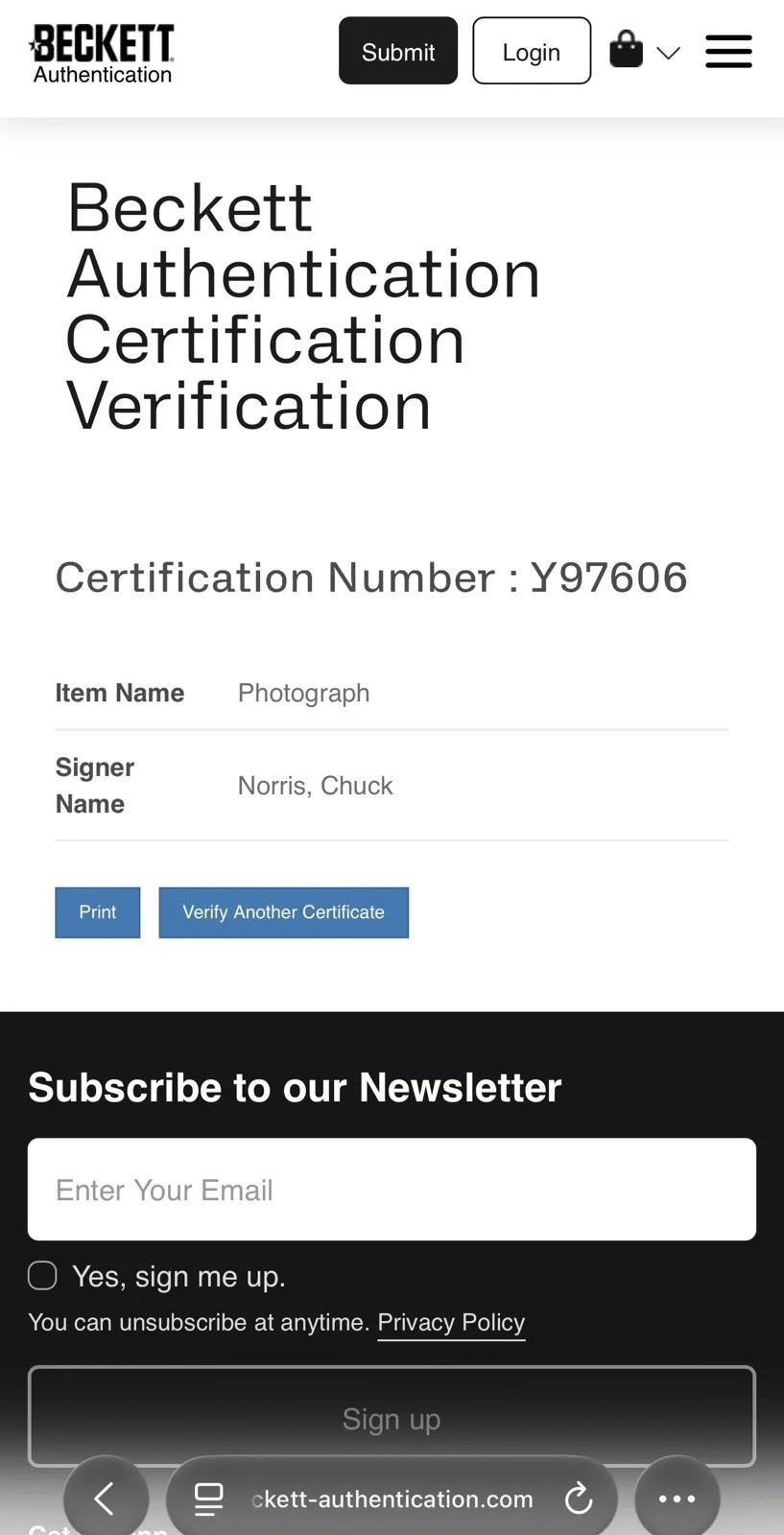 BAS COA CHUCK NORRIS SIGNED 16x20 PHOTO BECKETT, изображение 3