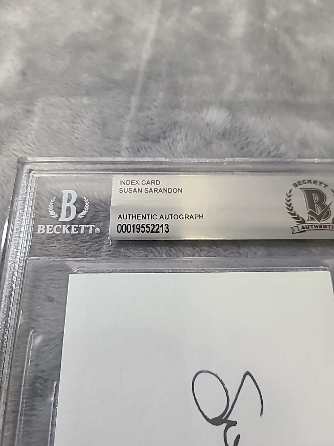 Susan Sarandon Signed Index Card Bull Durham Rocky Horror, image 3