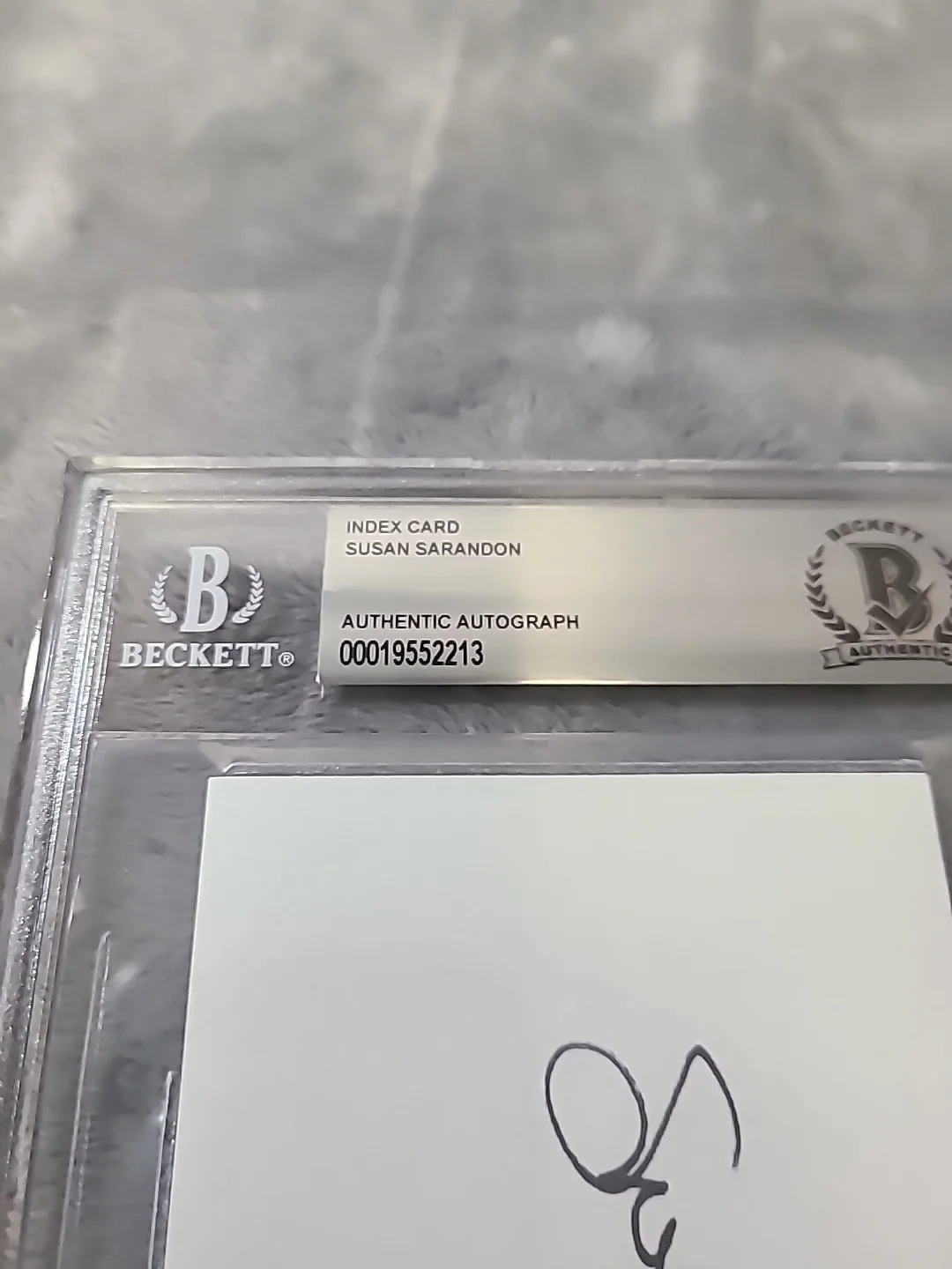 Susan Sarandon Signed Index Card Bull Durham Rocky Horror, image 4
