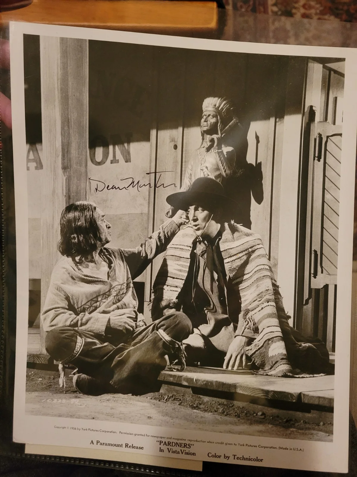 Dean Martin — Dean Martin Autographed Signed Movie Photo Pardners Pieces of Time COA
