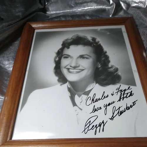 peggy stewart — Peggy Stewart autographed / signed photograph b&w authentic
