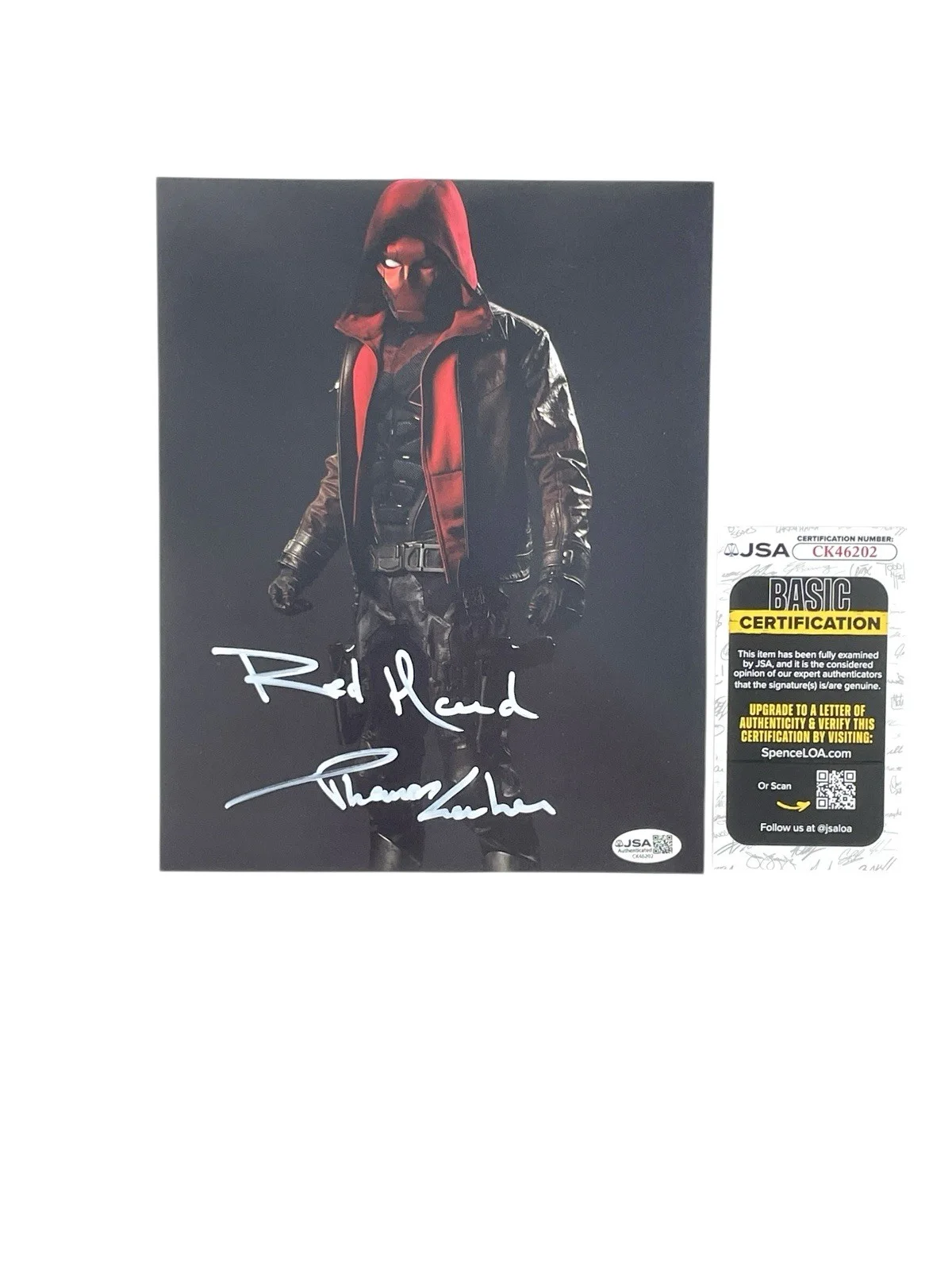 Thomas Lorber — DC Titans Red Hood Autographed 8x10 Photo Thomas Lorber Signed JSA DC Comics COA, image 2
