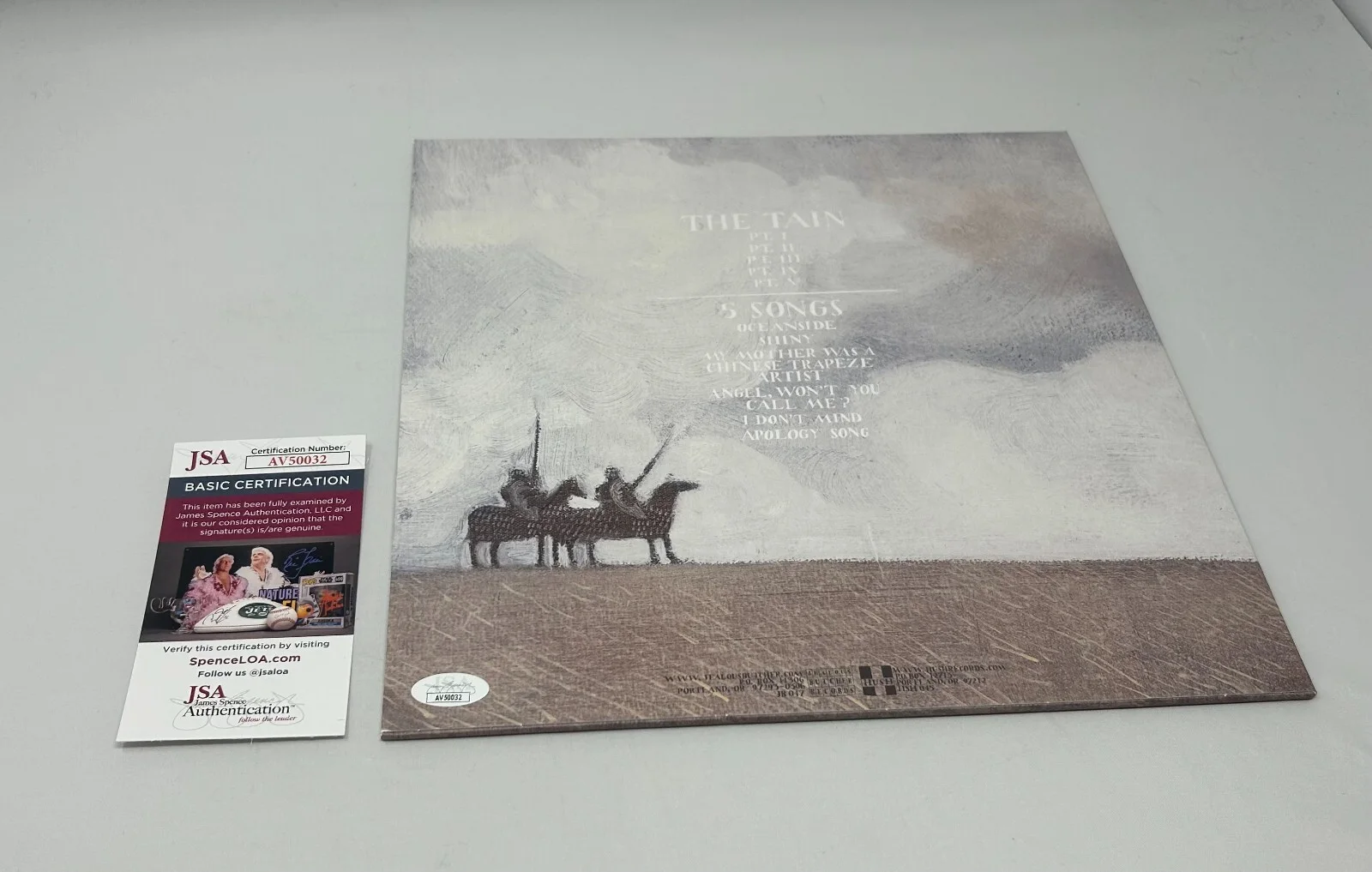 The Decemberists signed The Tain 5 Songs Album JSA COA, image 2