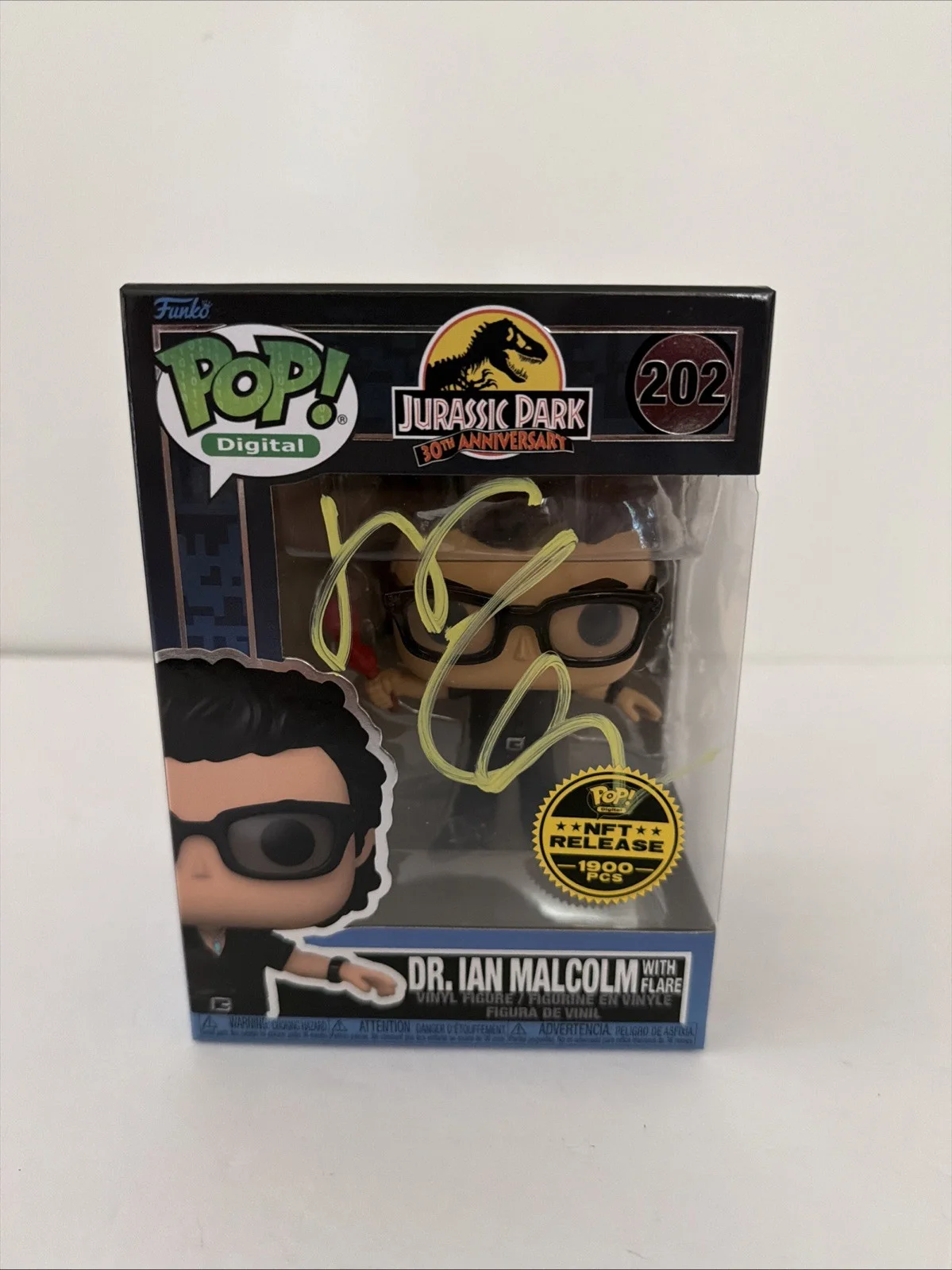 Jeff Goldblum Signed Dr. Ian Malcolm 202 FUNKO POP Jurassic Park Celebrity COA 1, image 2