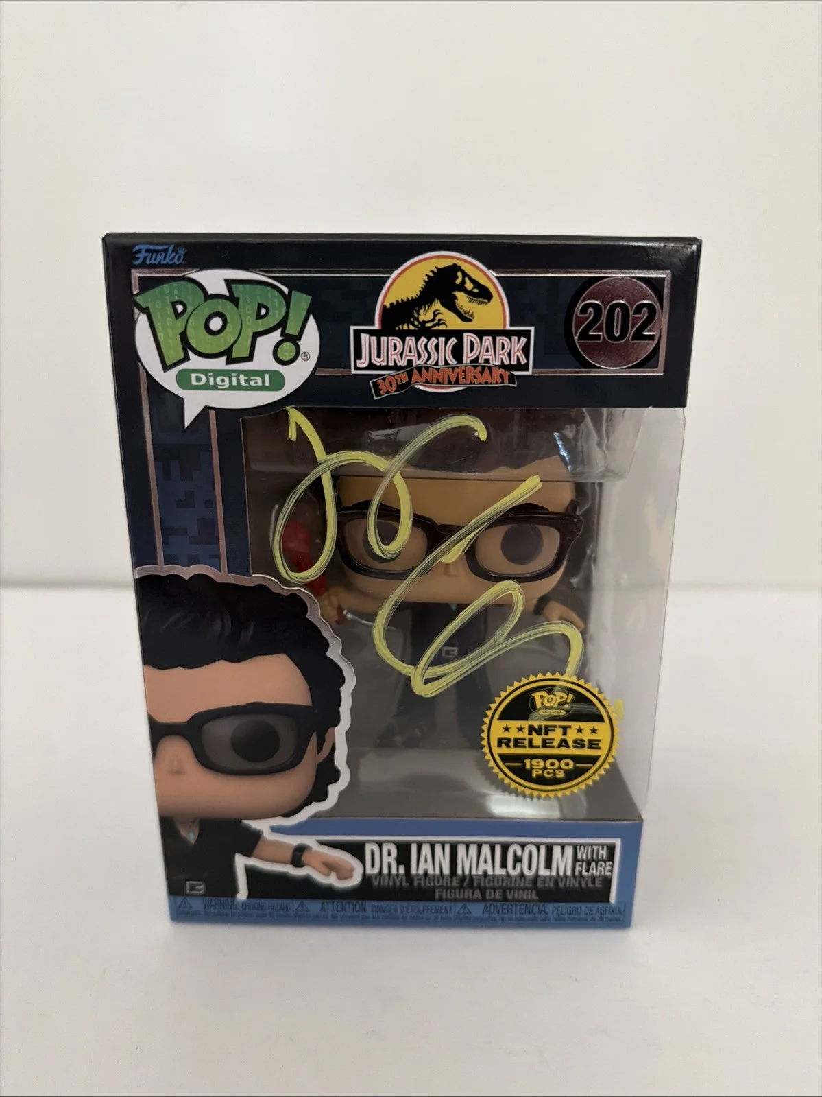 Jeff Goldblum Signed Dr. Ian Malcolm 202 FUNKO POP Jurassic Park Celebrity COA, изображение 2