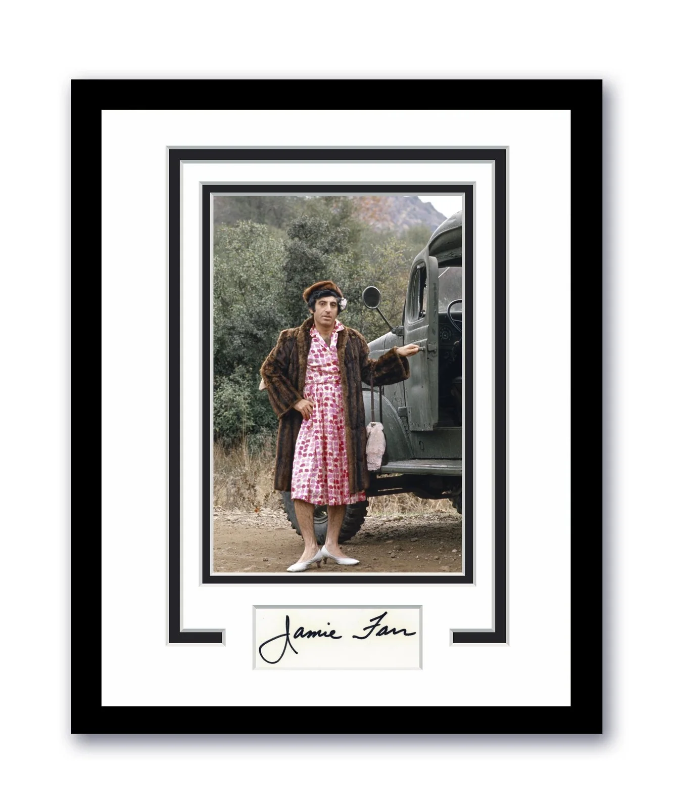 Jamie Farr — M*A*S*H Jamie Farr Autograph 11x14 Framed Photo Corporal Maxwell Q. Klinger ACOA