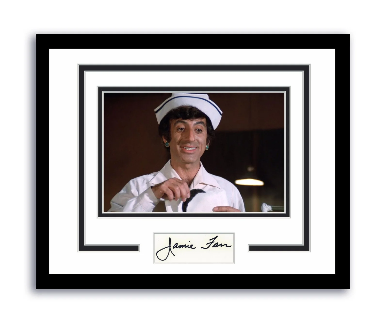 Jamie Farr — M*A*S*H Jamie Farr Autograph 11x14 Framed Photo Corporal Maxwell Q. Klinger ACOA