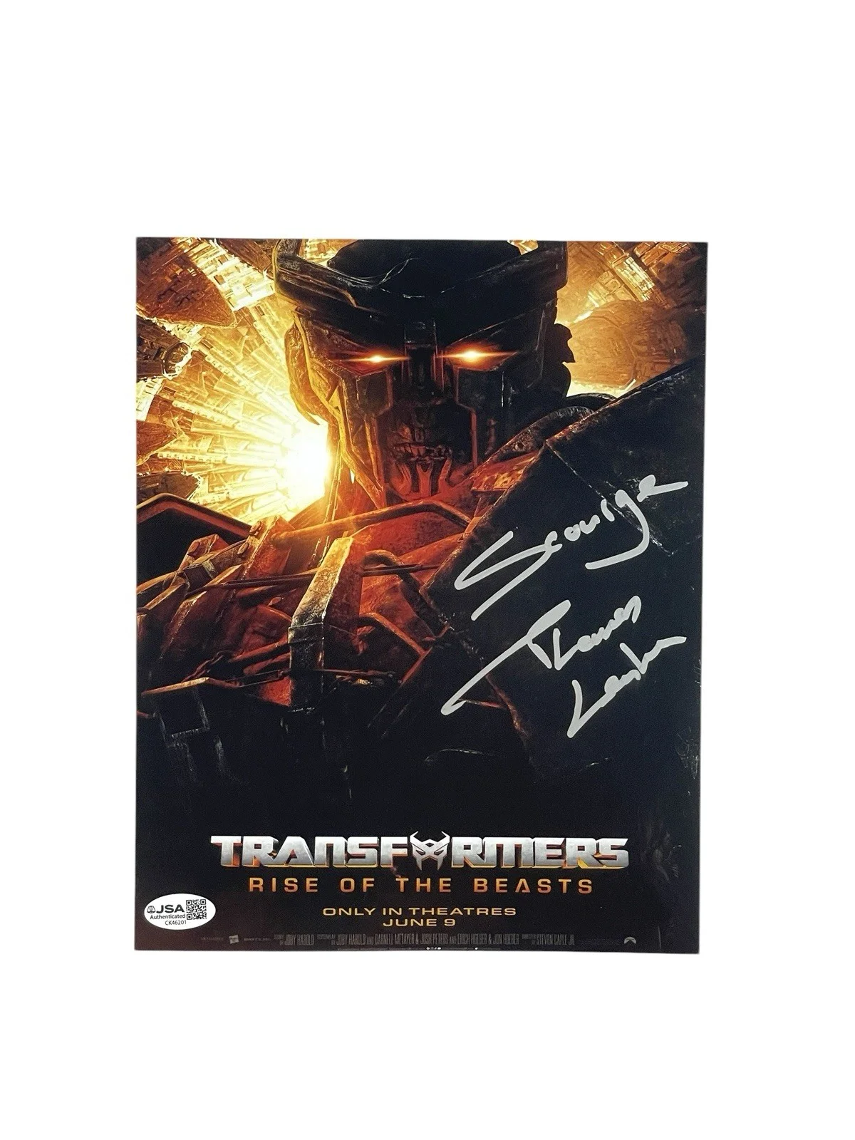 Thomas Lorber — Transformers Rise of the Beasts Scourge Autographed 8x10 Photo Thomas Lorber COA