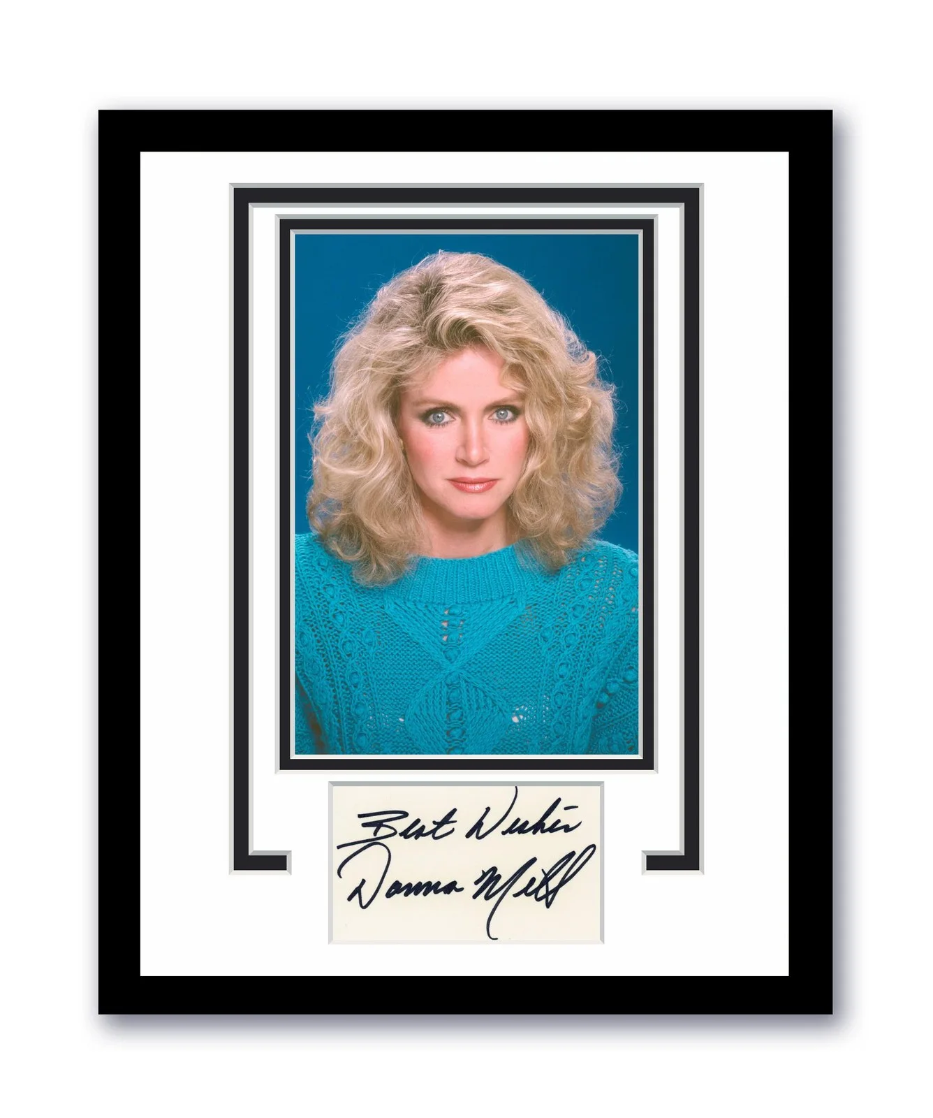 Donna Mills — General Hospital Donna Mills Autographed 11x14 Framed Photo Madeline Reeves ACOA