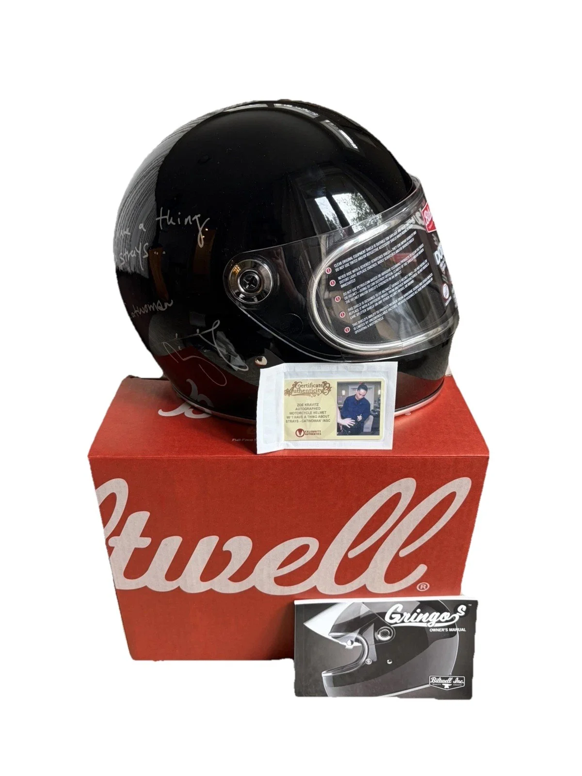 Zoe Kravitz — Zoe Kravitz Autographed Catwoman Selina Kyle Authentic Movie Helmet with Insc, изображение 2