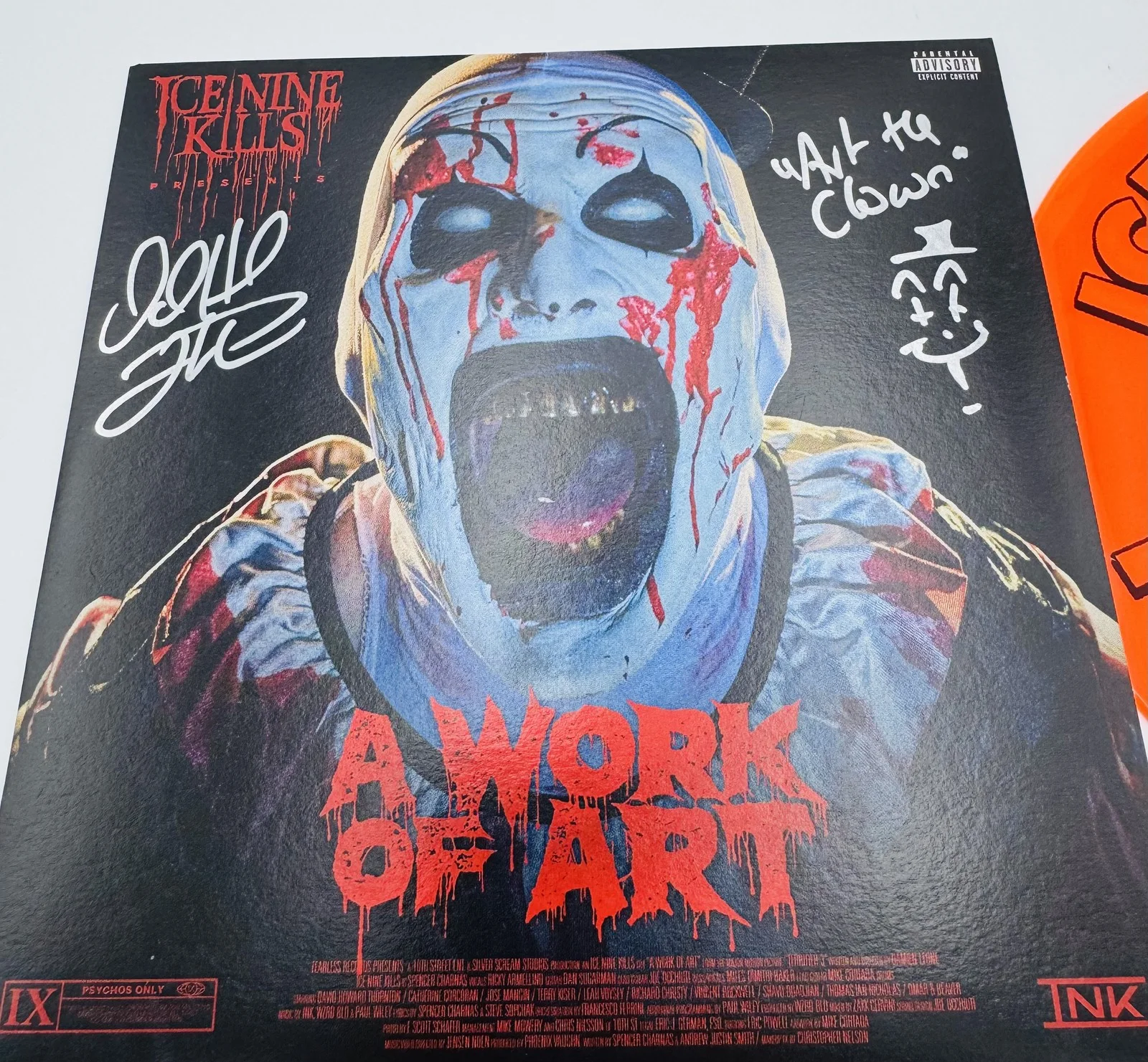 David Howard Thortnon signed Ice Nine Kills 7" Vinyl Terrifier autograph BAS 707, image 4