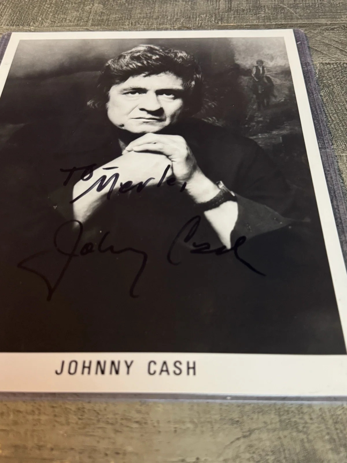 Johnny Cash Signed Vintage Original Photo Autographed 8x10 COA Man in Black, изображение 2