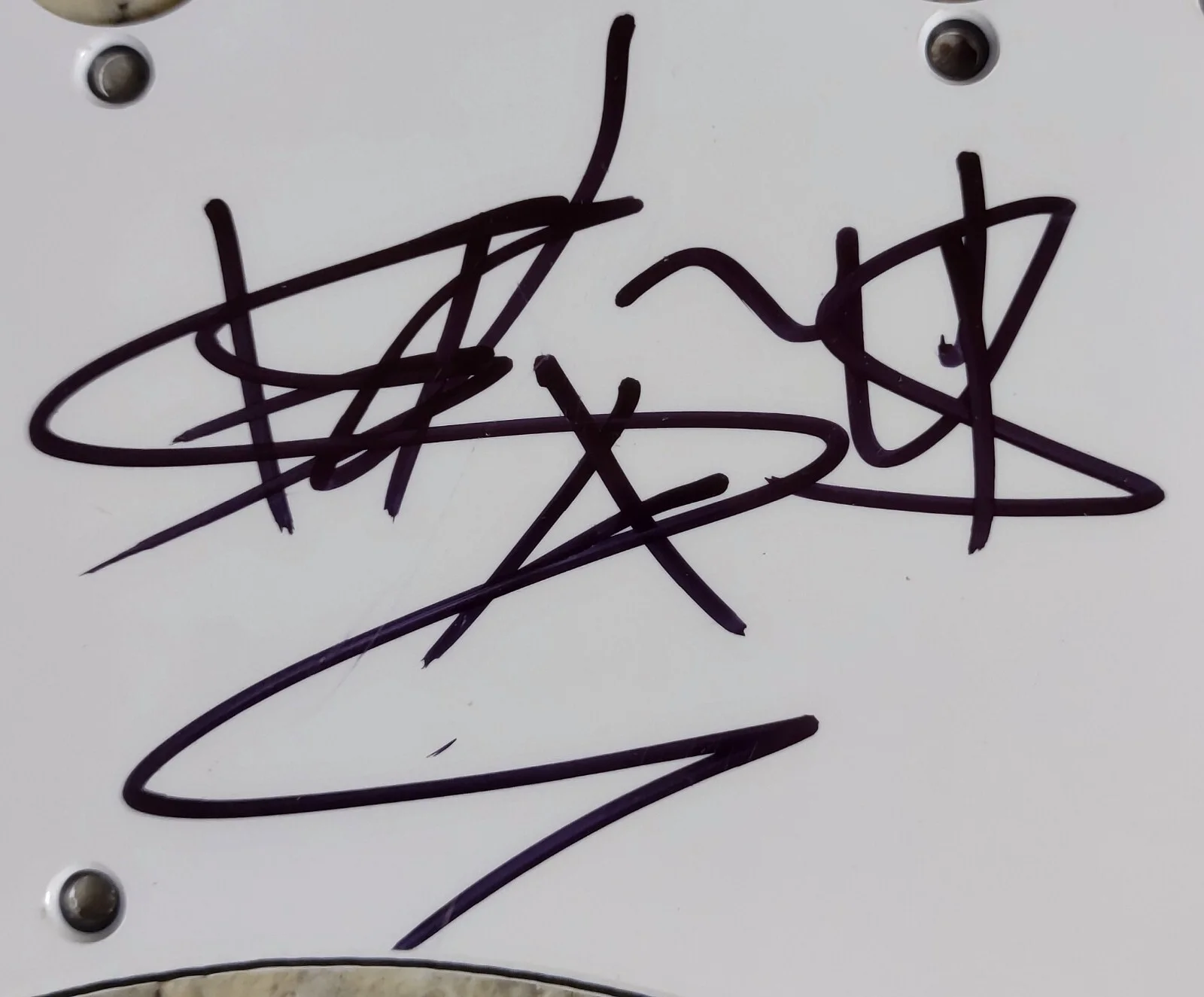 Travis Barker BLINK 182 DRUMMER Signed Autographed Electric Guitar Pickguard JSA, image 2