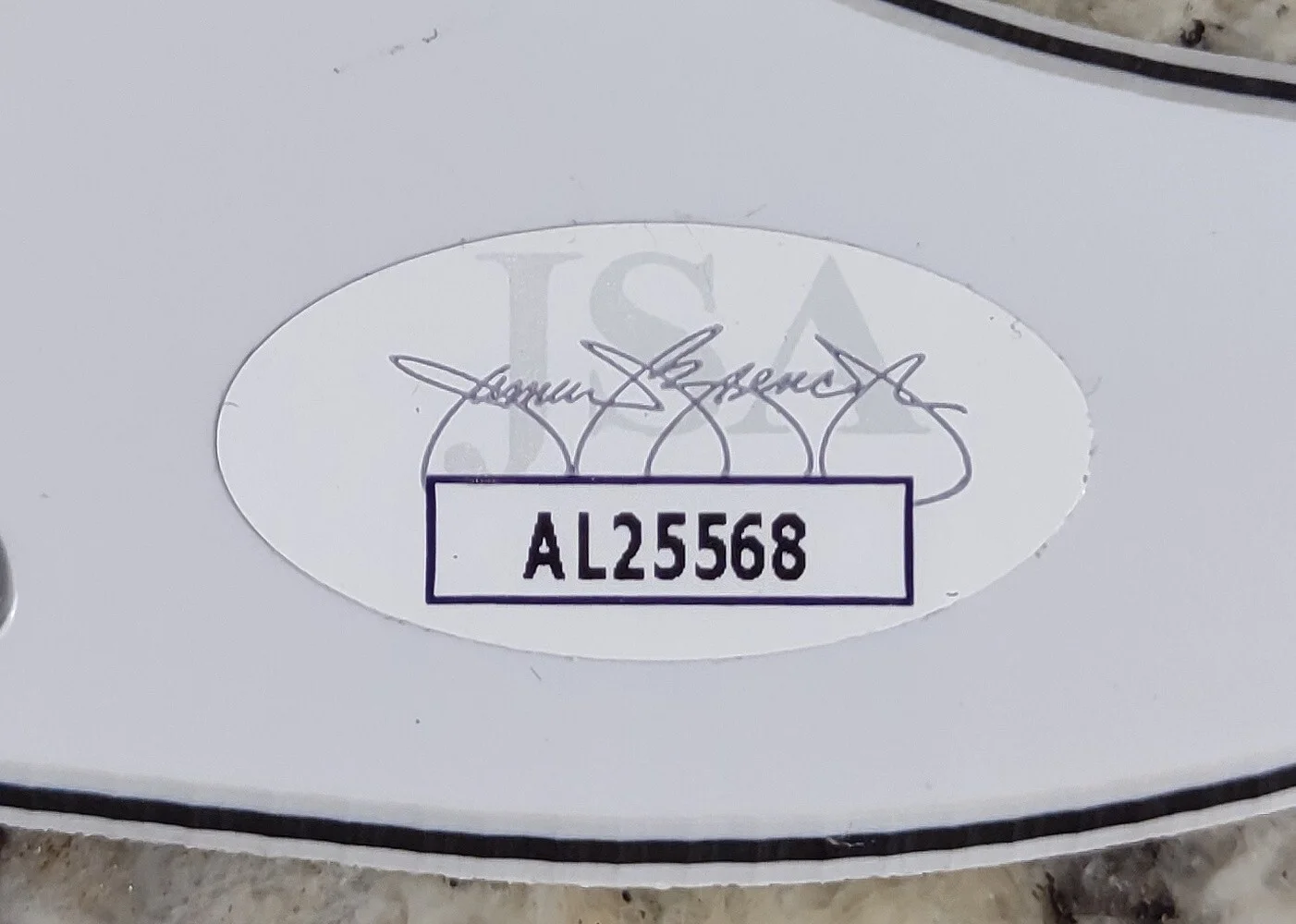 Travis Barker BLINK 182 DRUMMER Signed Autographed Electric Guitar Pickguard JSA, image 3