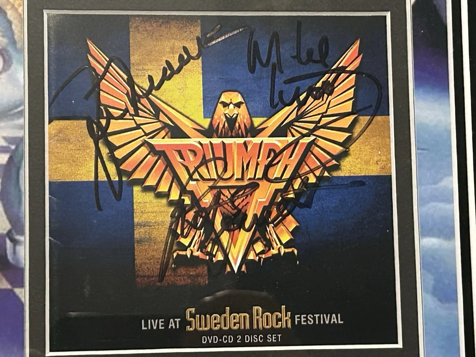 Triumph Signed CD Cover Autographed Rik Emmett Gil Moore Mike Levine Just A Game, изображение 2