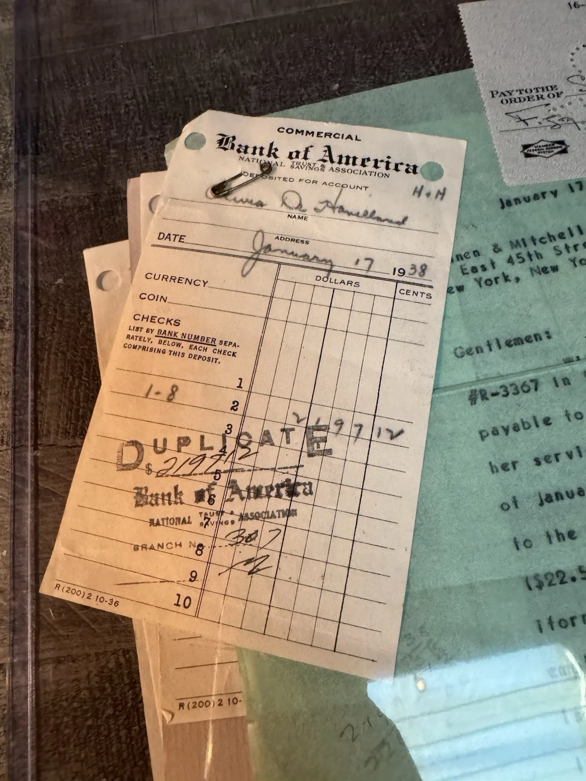 Olivia de Havilland — Olivia de Havilland Signed Check 1937 Group 3 Receipts COA Gone With The Wind, image 4