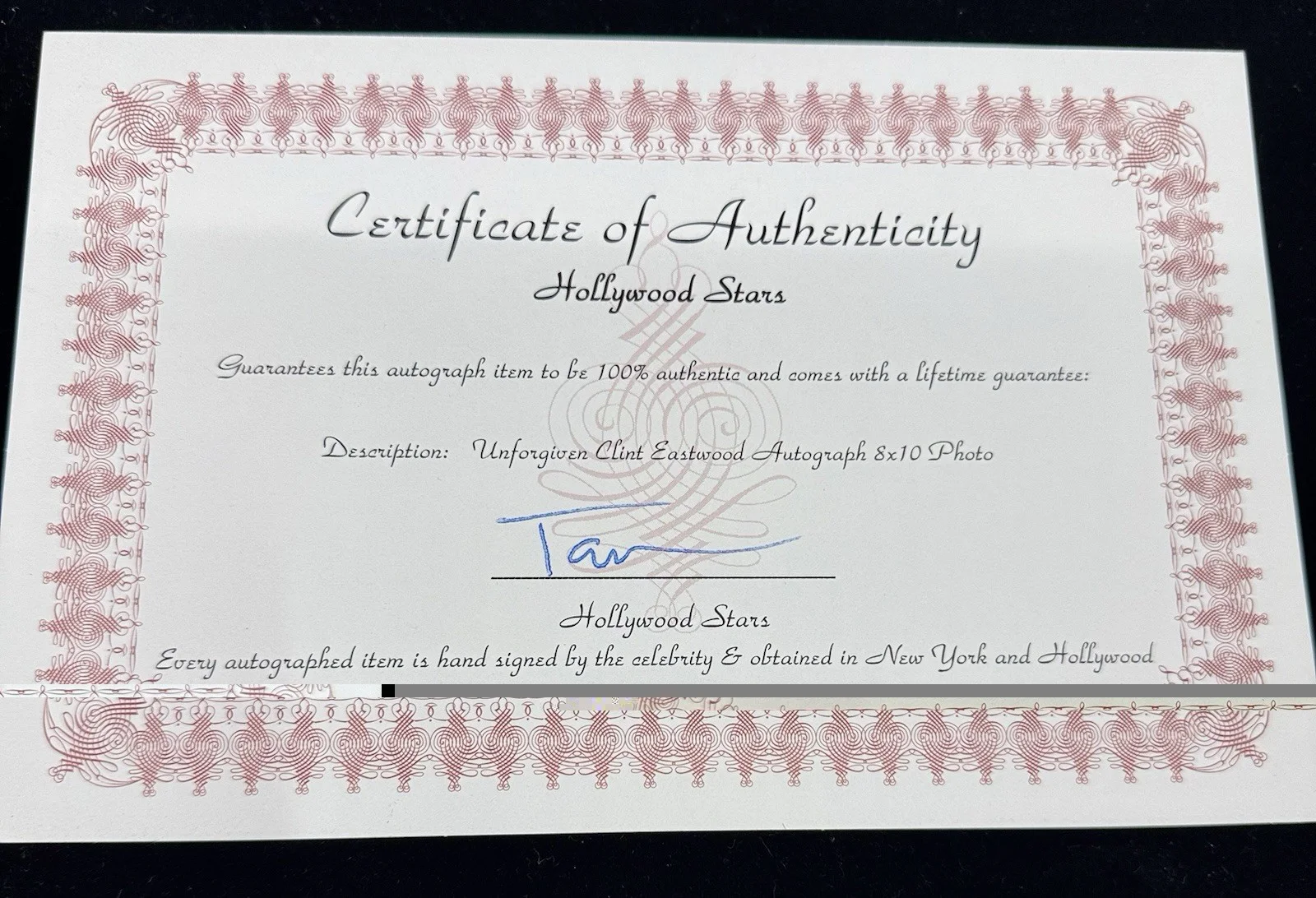 Clint Eastwood “Unforgiven” Autographed Framed 8x10 Photo w/Cert Of Authenticity, изображение 4
