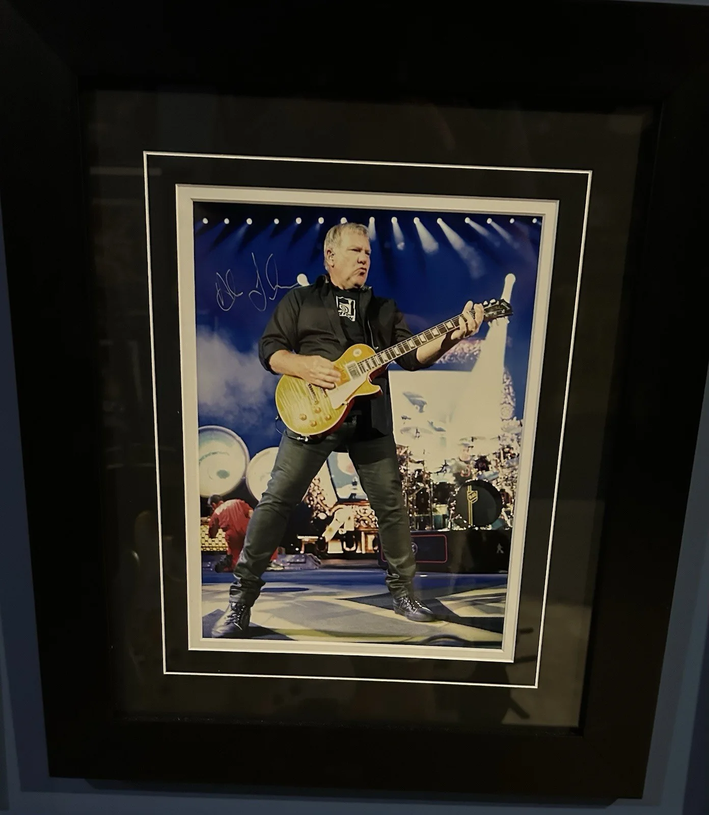 Alex Lifeson Signed Rush Autographed Photo Framed 17x20, image 2