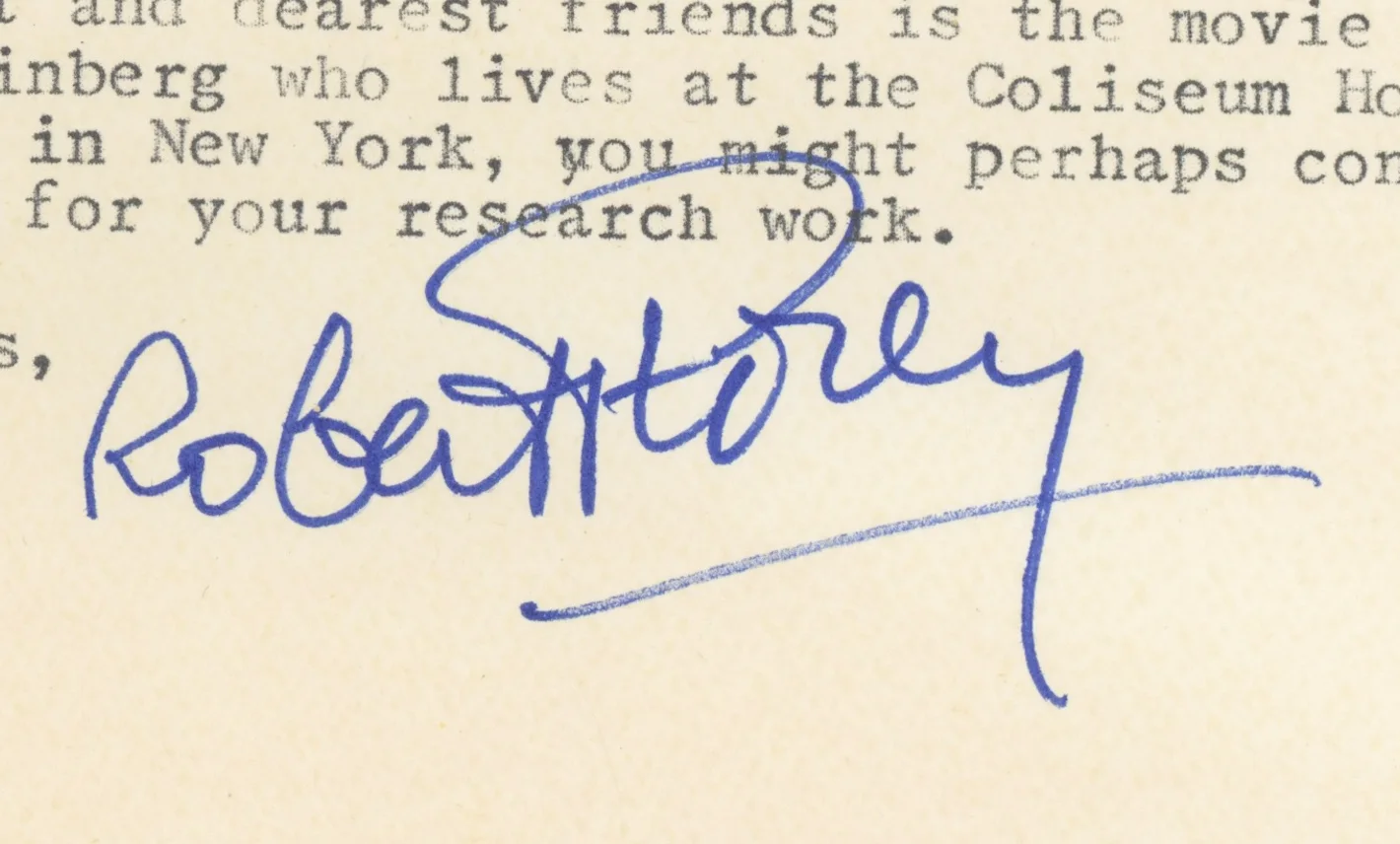 Robert Florey Horror Director Autographed Signed Letter AMCo COA 27507, image 2
