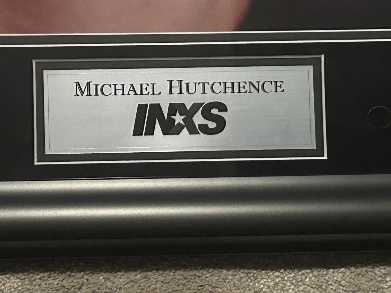 Michael Hutchence Signed INXS Index Card Insert Photo Framed 23x27 COA, image 5