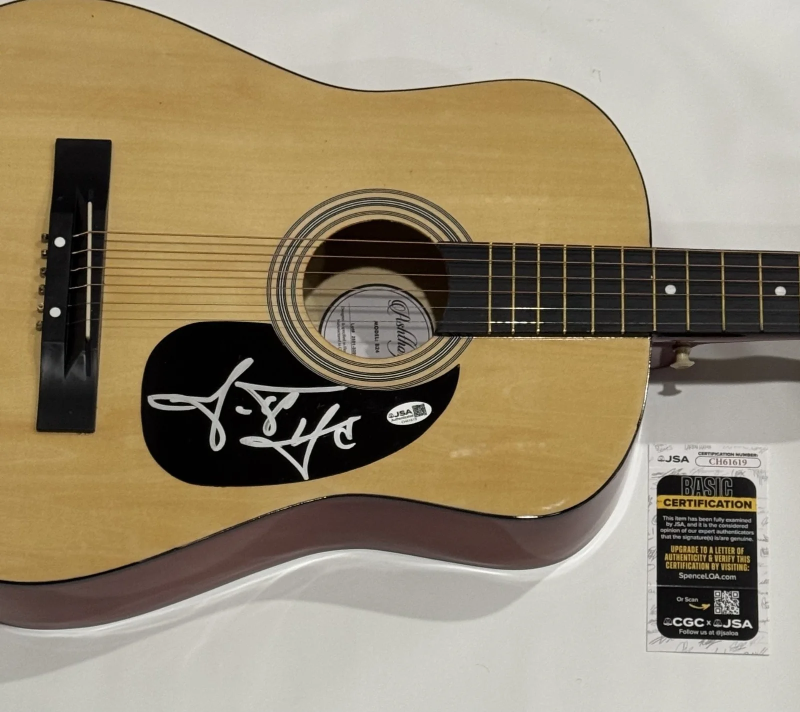 GARRETT HEDLUND SIGNED ACOUSTIC GUITAR COUNTRY STRONG TULSA KING JSA COA, изображение 2