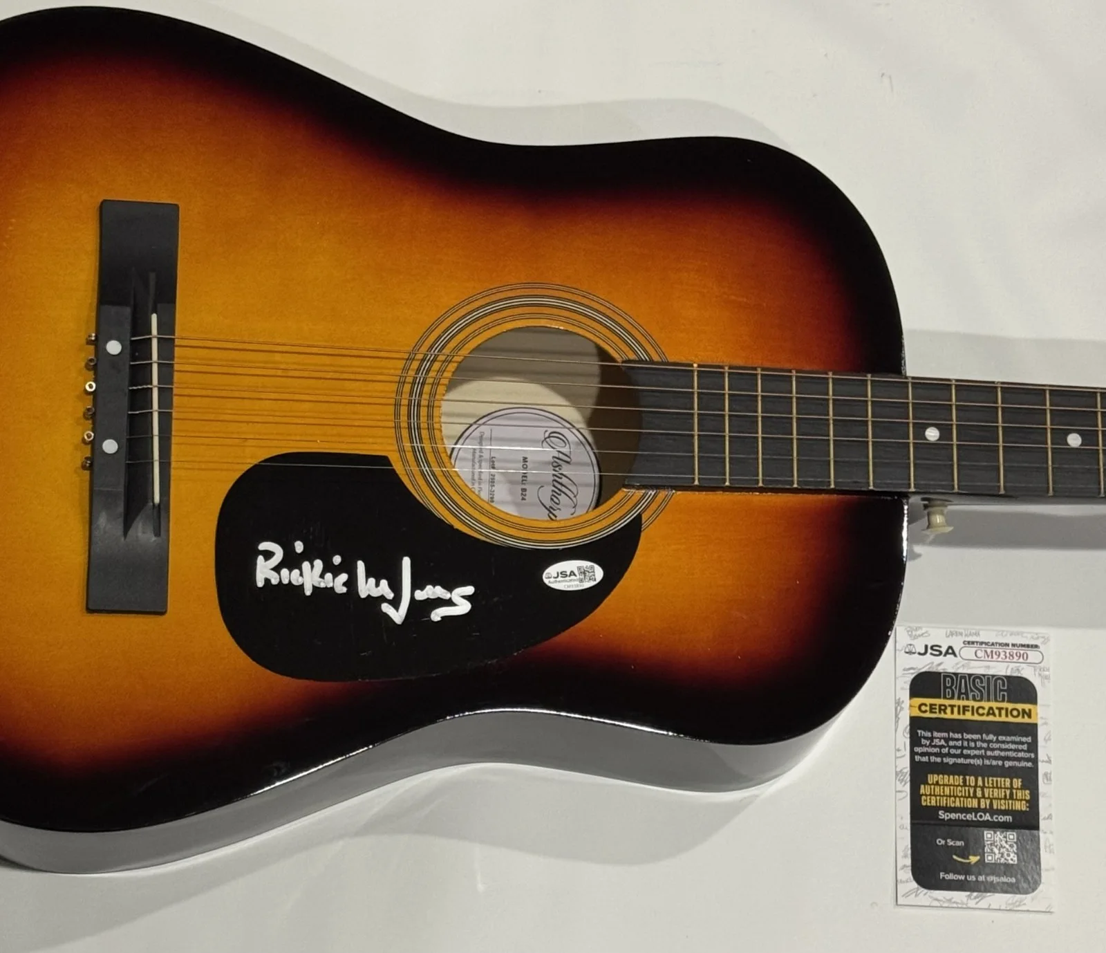 RICKIE LEE JONES SIGNED SUNBURST ACOUSTIC GUITAR COUNTRY LEGEND JSA COA, image 2