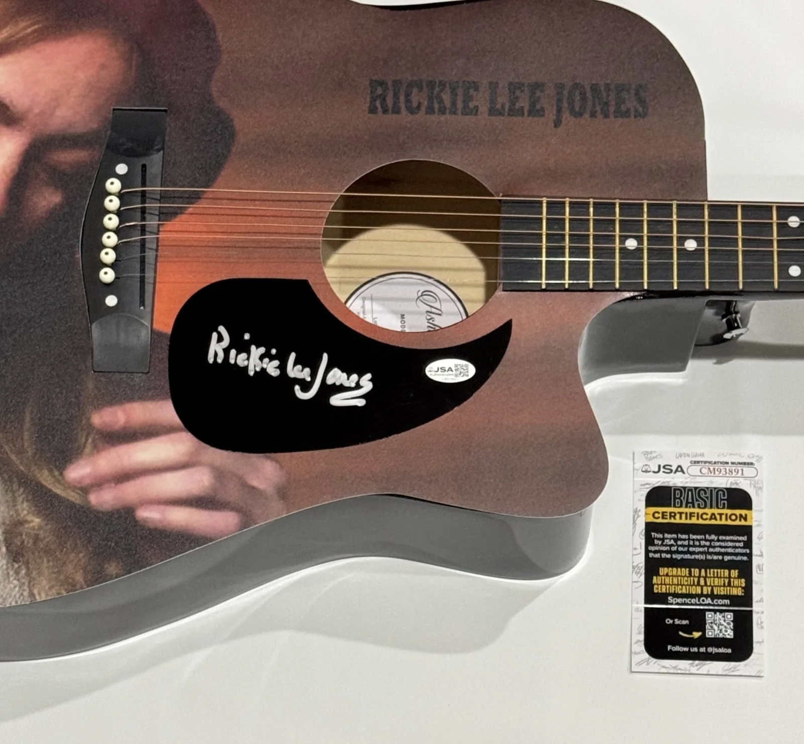 RICKIE LEE JONES SIGNED CUSTOM ACOUSTIC GUITAR COUNTRY LEGEND JSA COA, изображение 2