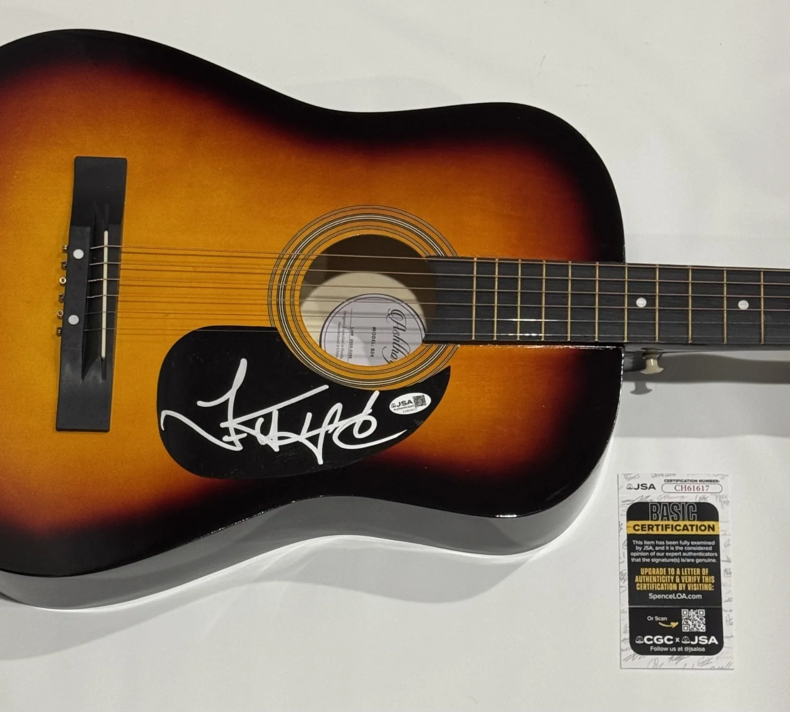 GARRETT HEDLUND SIGNED ACOUSTIC GUITAR COUNTRY STRONG TULSA KING JSA COA, изображение 2