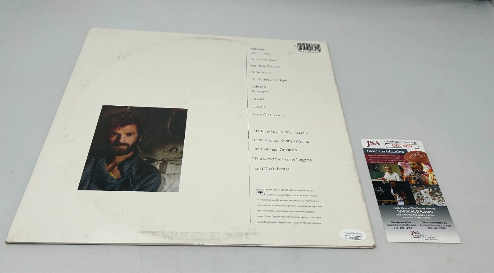 Kenny Loggins signed Vox Humana Album JSA COA Certificate, image 2